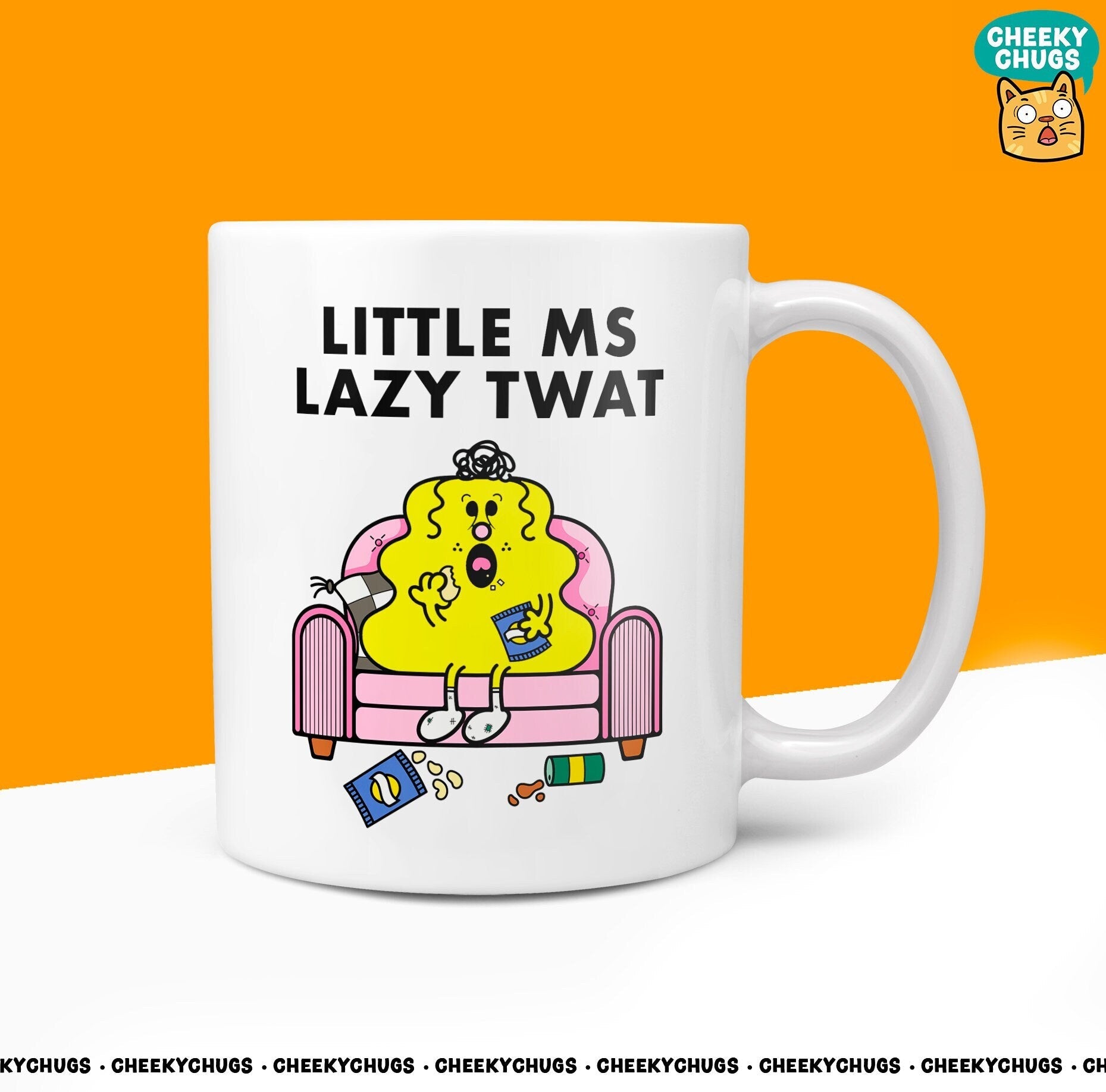 Novelty LITTLE Ms LAZY TWAT Mug Funny Women's Miss Her Gift Secret Santa Present Ceramic Novelty Birthday Christmas 10oz Coffee Cup - CheekyChugs