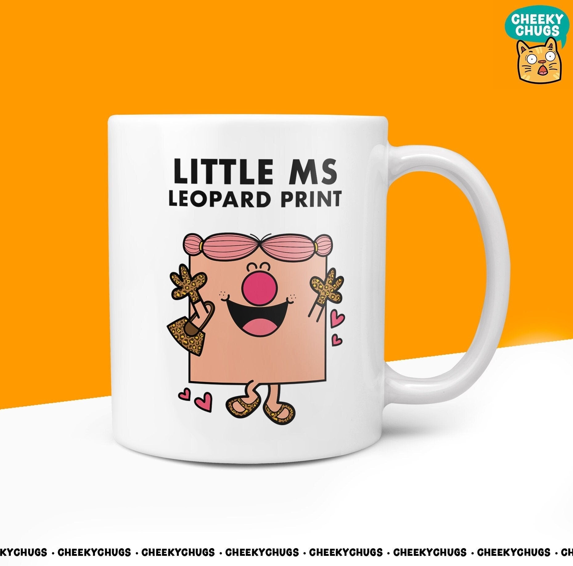 Novelty Little MS LEOPARD PRINT 10oz Coffee Mug - Funny Miss Female Cup For Christmas Birthday Gift Present Friend Kat Slater Coffee Mugs - CheekyChugs
