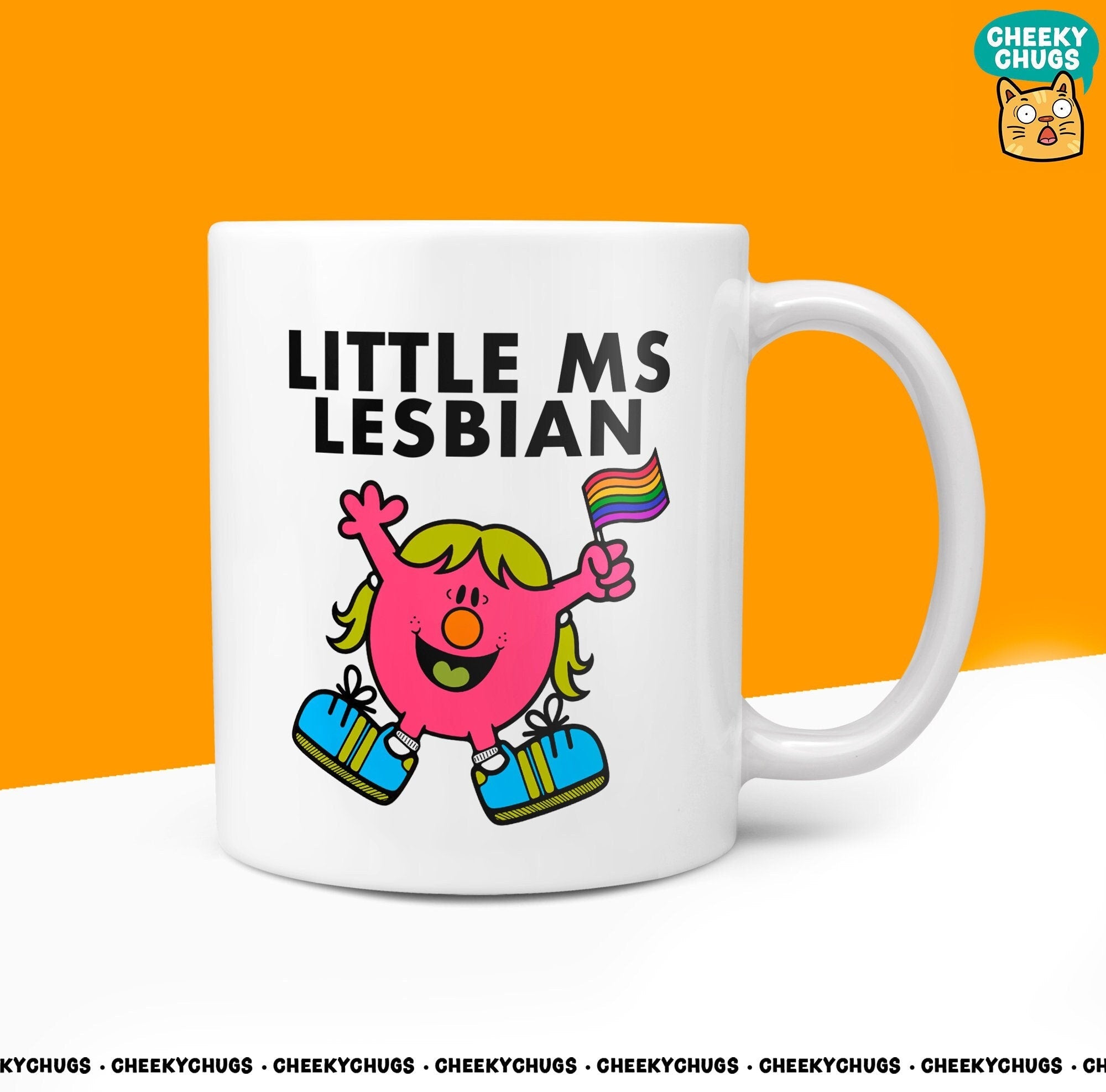 Novelty Little Ms LESBIAN Mug Funny Womens Miss Ladies Gift Secret Santa Present Unique Rude Ceramic Novelty Office Birthday Christmas 10oz - CheekyChugs