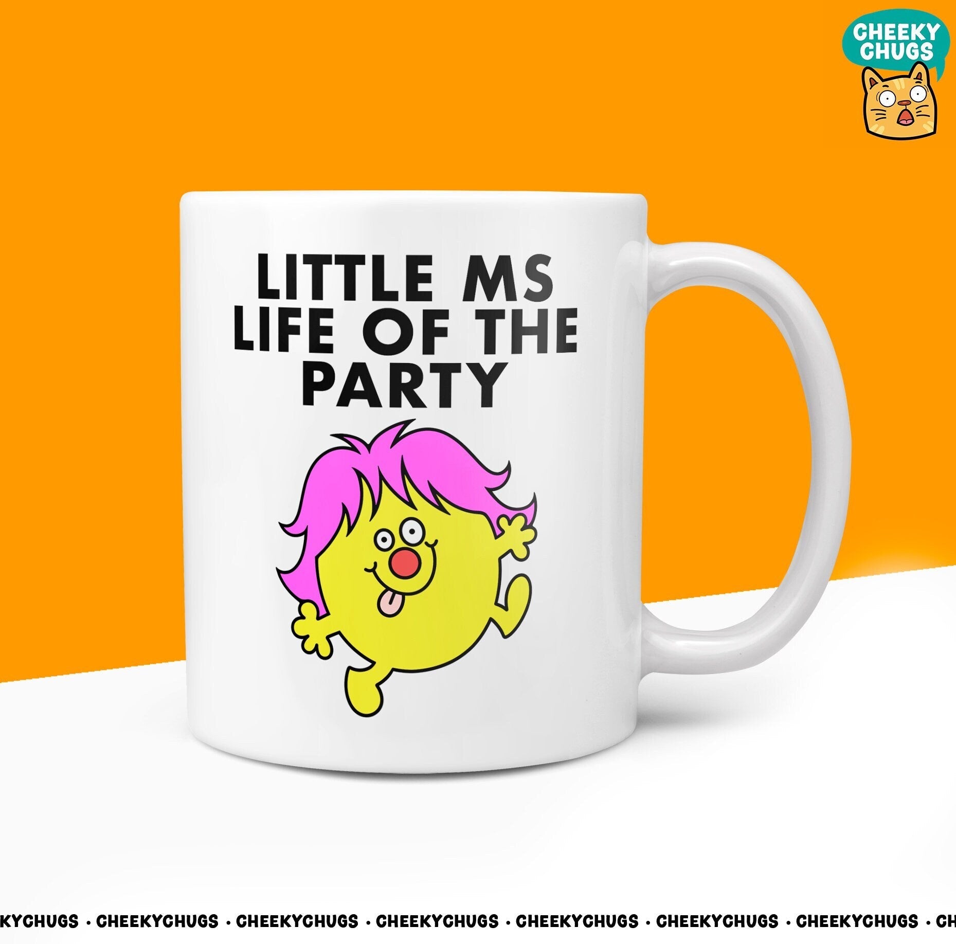 Novelty Little Ms LIFE Of The PARTY Mug Funny Womens Miss Ladies Gift Secret Santa Present Rude Ceramic Office Birthday Christmas 10oz - CheekyChugs
