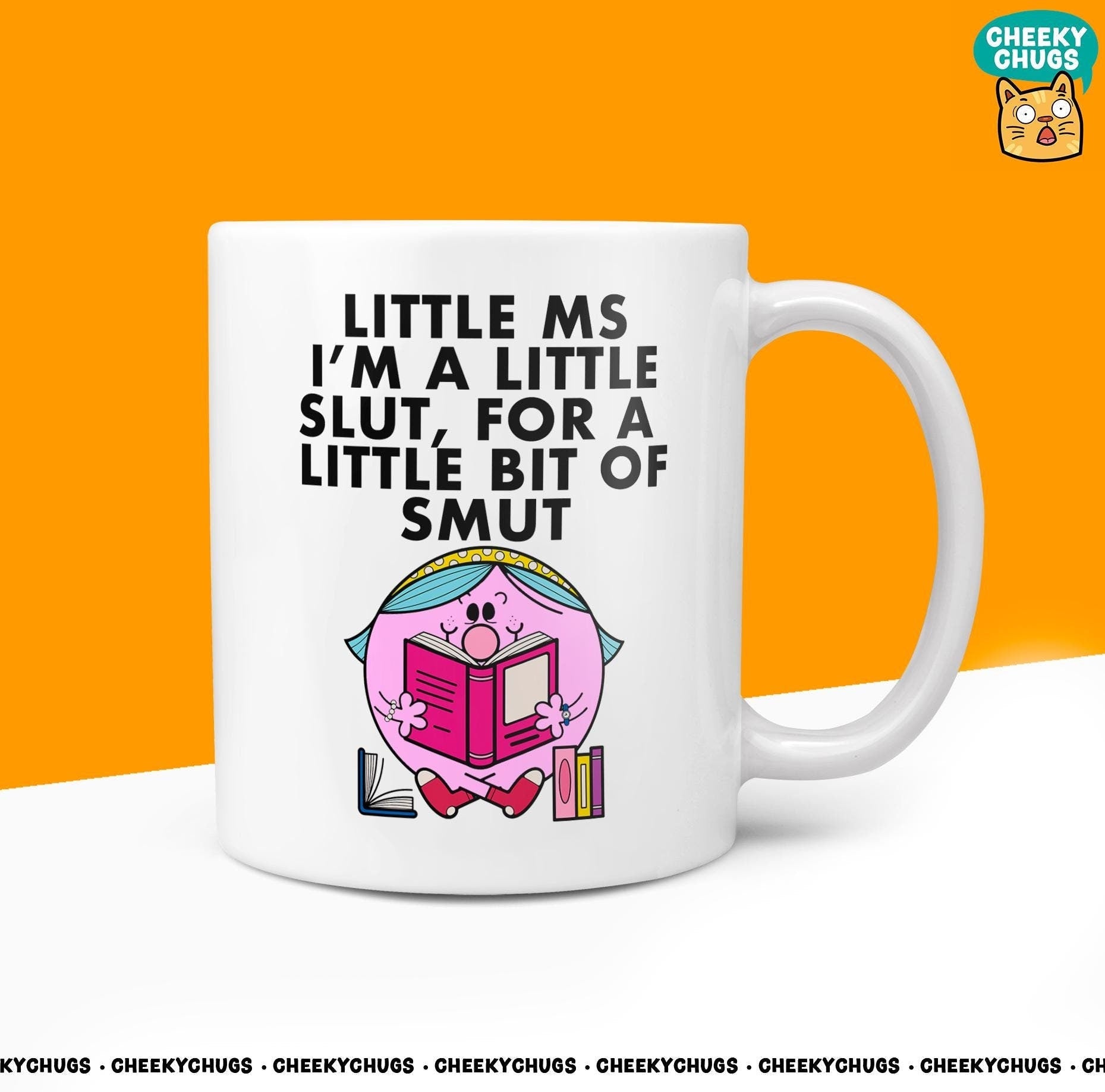 Novelty Little Ms Little Slut For BIT OF SMUT 10oz Coffee Mug Funny Miss Female Cup Christmas Birthday Gift Friend Reading Read Coffee Mugs - CheekyChugs