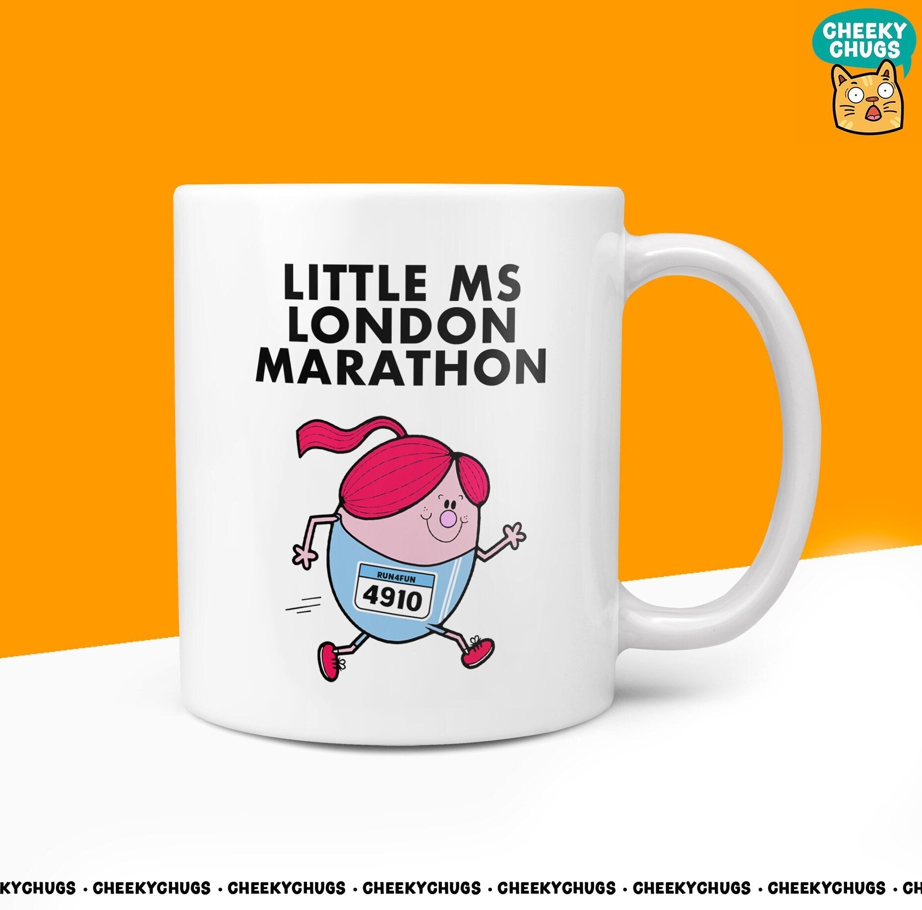 Novelty Little MS LONDON MARATHON 10oz Coffee Mug - Funny Miss Female Cup For Christmas Birthday Gift Present Friend Running Coffee Mugs - CheekyChugs
