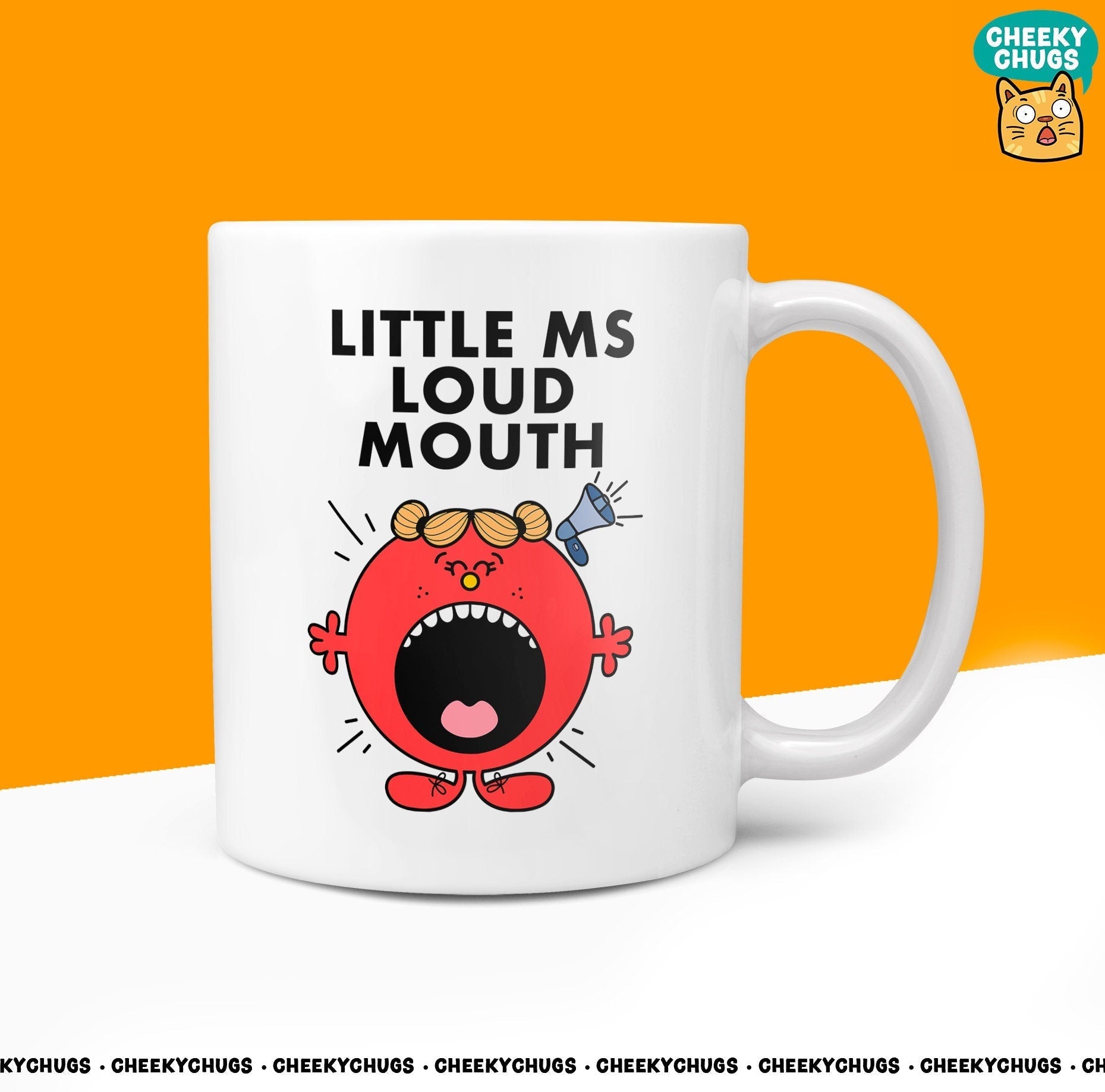 Novelty Little MS LOUD MOUTH 10oz Coffee Mug - Gift For Her Miss Female Funny Loud Friend Office Bestie Shout Secret Santa Gifts Mugs - CheekyChugs