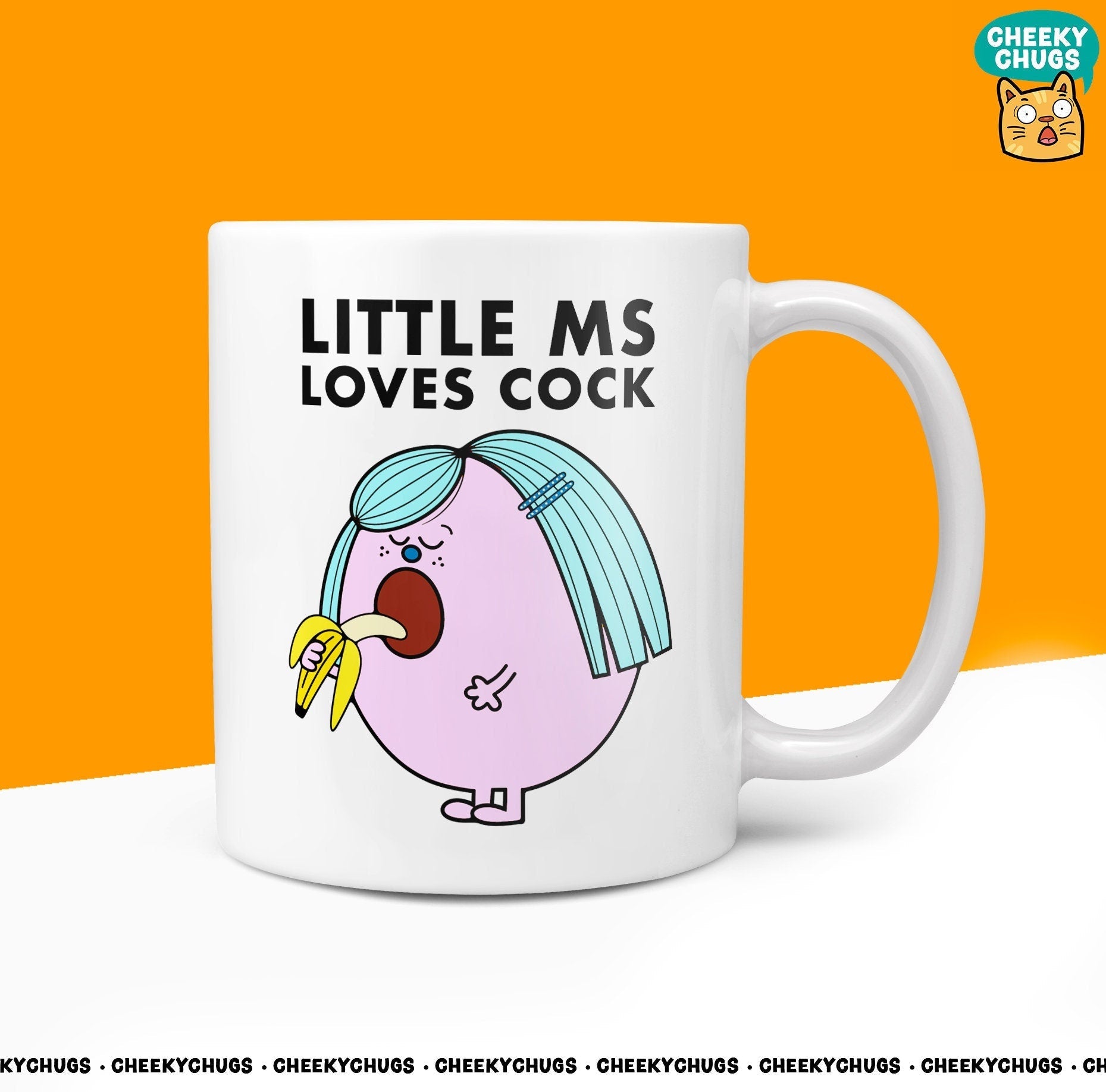Novelty Little MS LOVES COCK Mug Funny Women's Miss Ladies Gift Secret Santa Present Unique Rude Ceramic Novelty Birthday Christmas 10oz - CheekyChugs