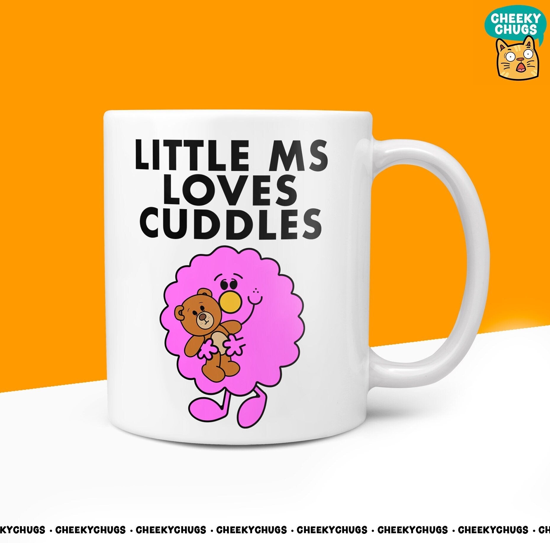 Novelty Little Ms LOVES CUDDLES Mug Funny Miss Women Gift Secret Santa Present Ceramic Novelty Office Birthday Christmas 10oz Coffee Tea Cup - CheekyChugs