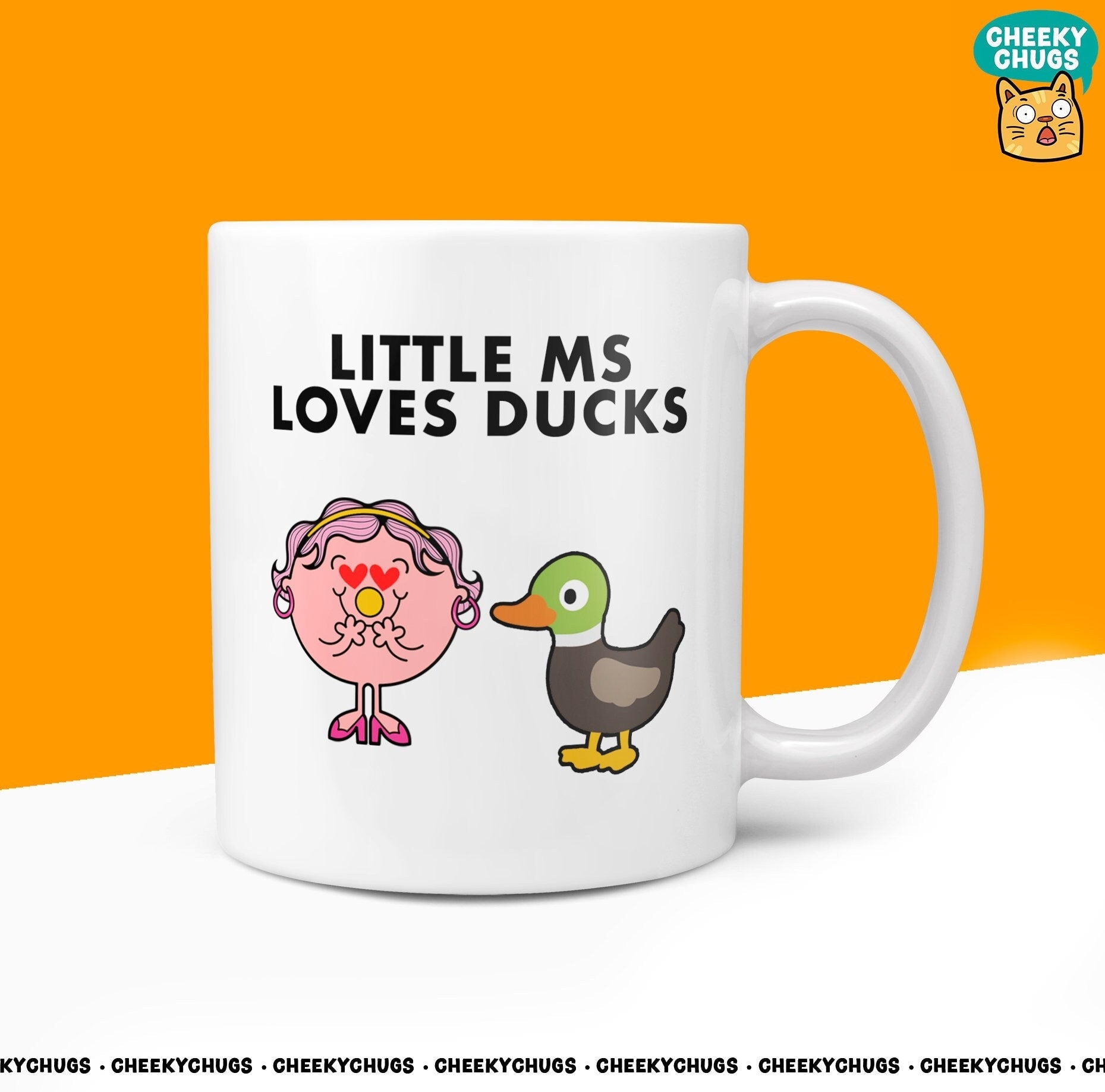 Novelty Little MS LOVES DUCKS 10oz Coffee Mug - Funny Miss Female Cup For Christmas Birthday Gift Present Friend Duck Coffee Mugs - CheekyChugs