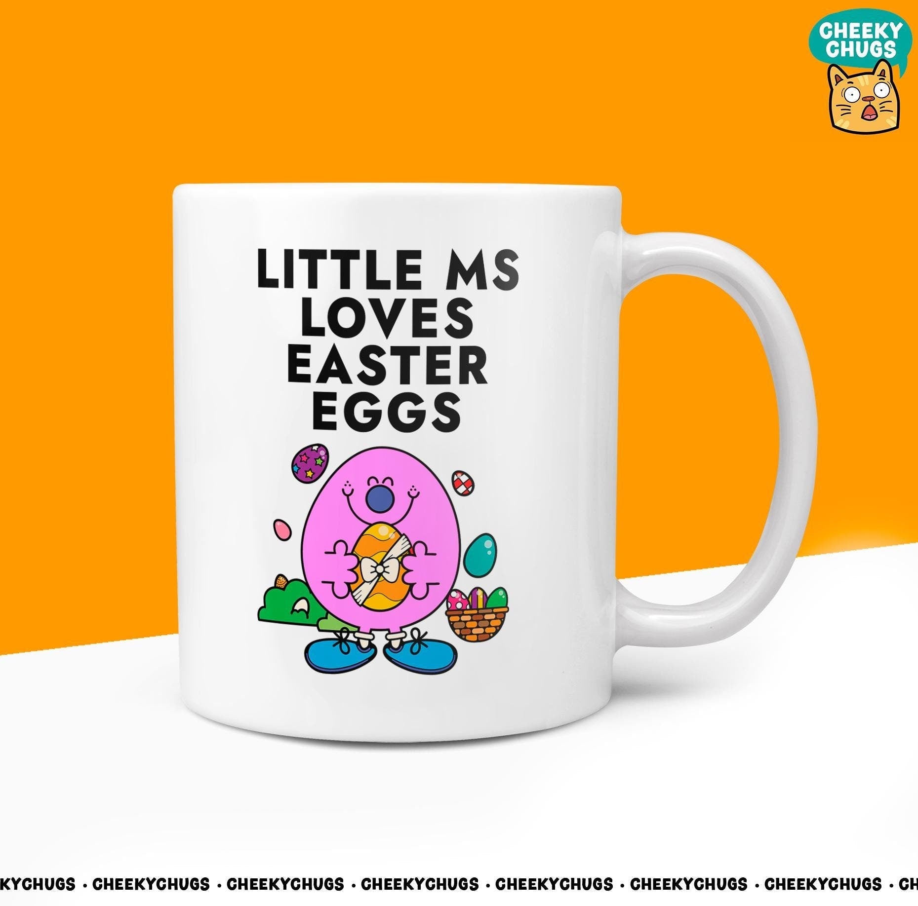 Novelty Little Ms LOVES EASTER EGGS Mug Funny Women's Miss Her Gift Secret Santa Present Ceramic Parody Birthday Christmas Coffee Tea Cup - CheekyChugs