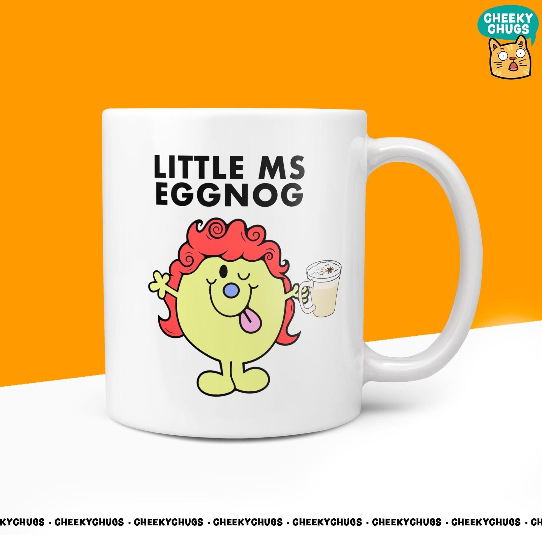 Novelty Little MS LOVES EGGNOG Lunch Friend Office Bestie Birthday Christmas Gift For Miss Her Novelty Gifts 10oz Coffee Tea Mug - CheekyChugs