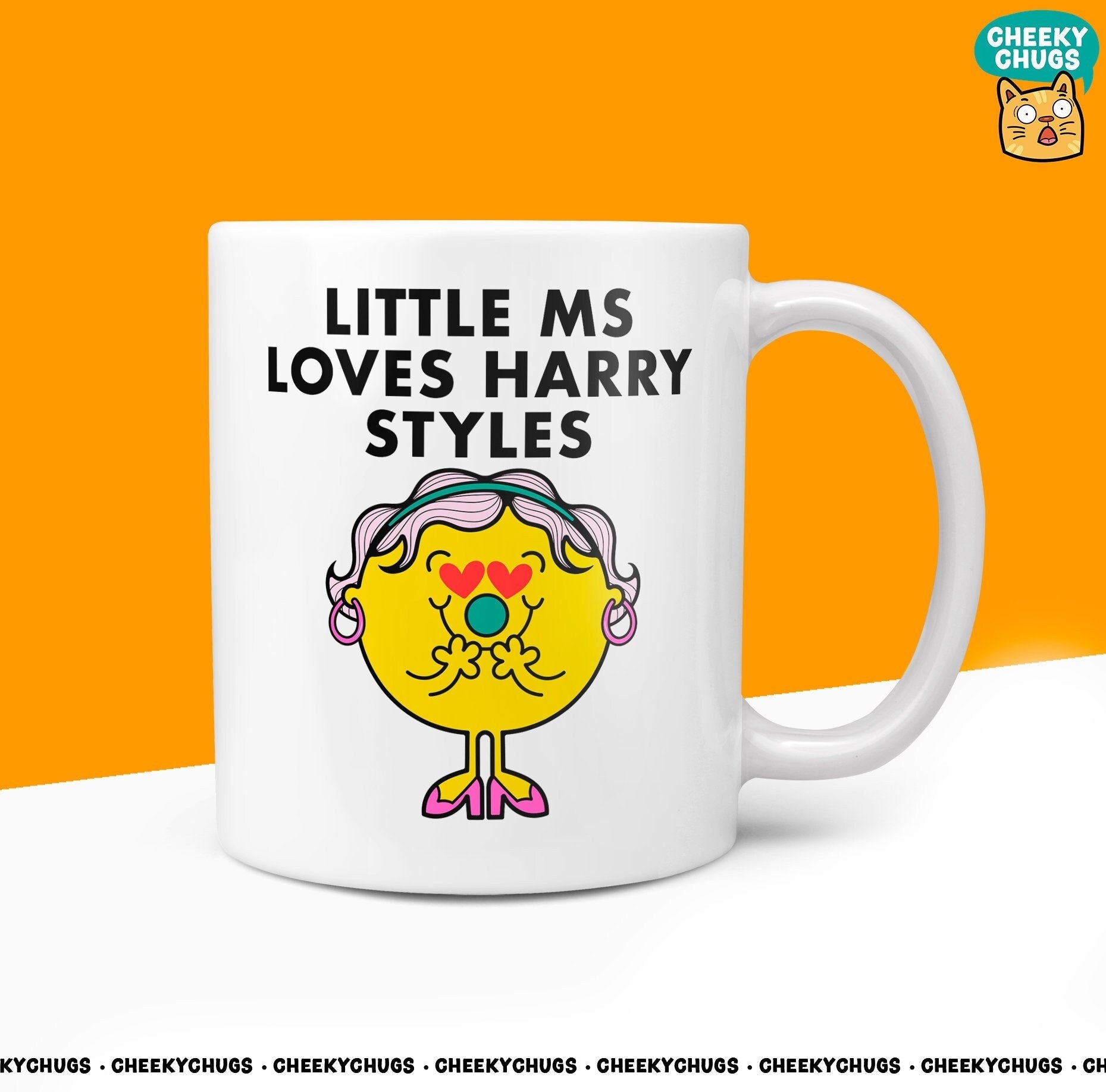Novelty Little Ms LOVES HARRY STYLES Mug Funny Miss Women Her Gift Present Gifts Work Girls Office Birthday Christmas 10oz Coffee Tea Cup - CheekyChugs