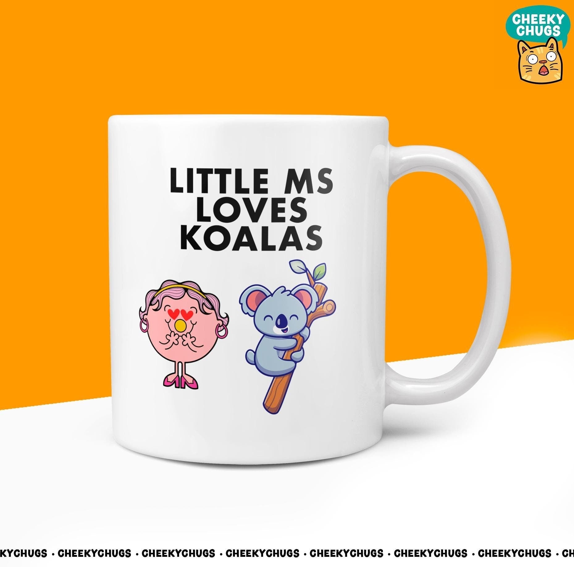 Novelty Little MS LOVES KOALAS 10oz Coffee Mug - Funny Miss Female Cup For Christmas Birthday Gift Present Friend Coffee Mugs - CheekyChugs