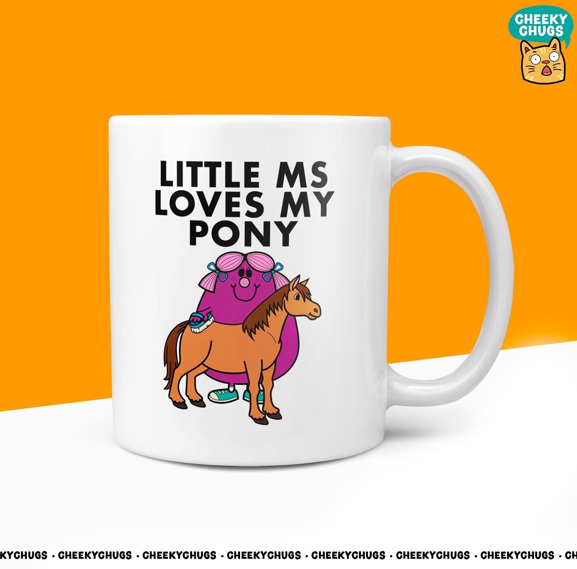 Novelty Little Ms LOVES MY PONY 10oz Coffee Mug - Funny Miss Female Cup For Christmas Birthday Gift Present Friend Coffee Mugs - CheekyChugs