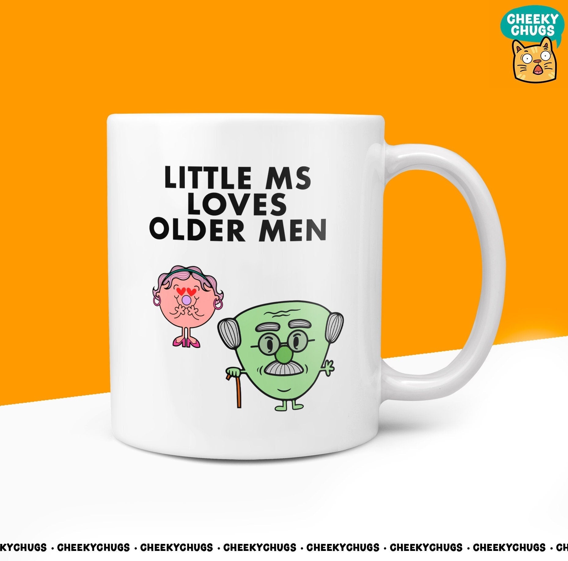 Novelty Little Ms LOVES OLDER MEN 10oz Coffee Mug - Funny Miss Female Cup For Christmas Birthday Gift Present Friend Bestie Coffee Mugs - CheekyChugs