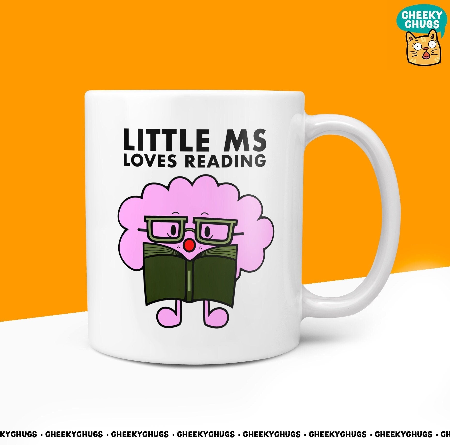 Novelty Little Ms LOVES READING Mug Funny Women Miss Her Gift Secret Santa Present Unique Ceramic Novelty Office Birthday Christmas 10oz Tea - CheekyChugs
