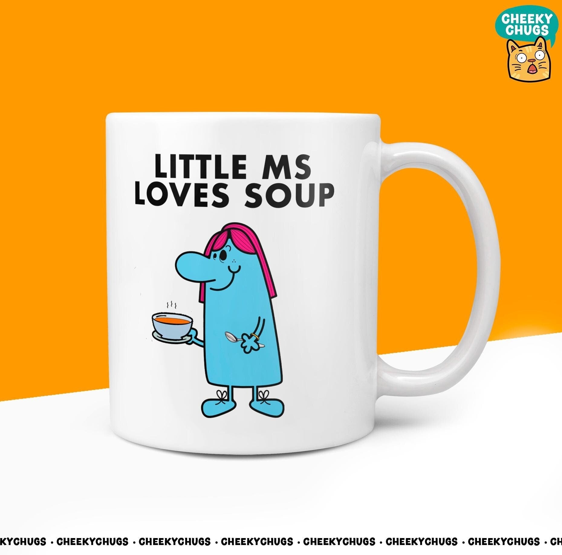 Novelty Little MS LOVES SOUP Lunch Friend Office Bestie Birthday Christmas Gift For Miss Her Novelty Gifts 10oz Coffee Tea Mug - CheekyChugs