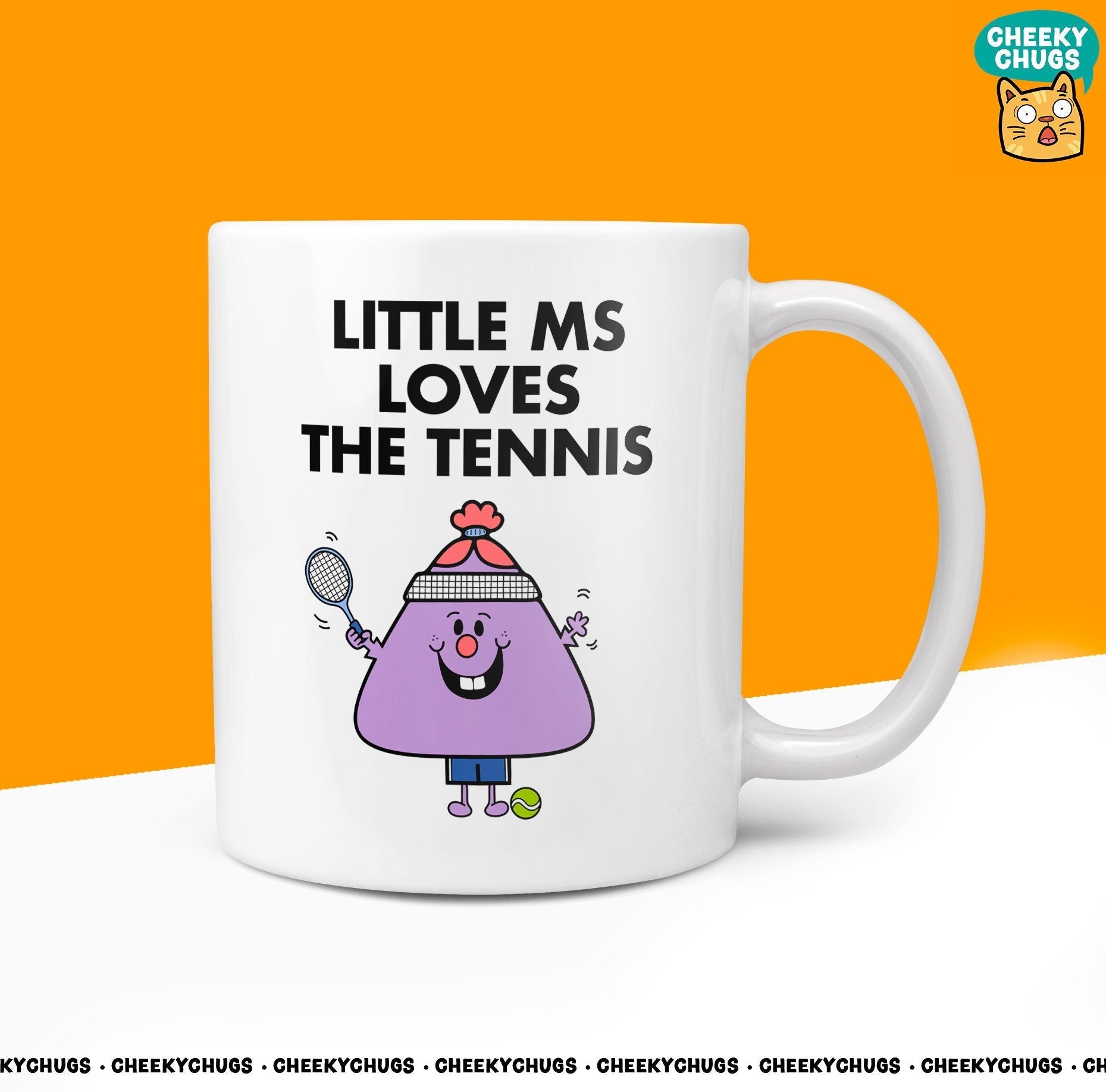 Novelty Little MS LOVES TENNIS Mug Funny Women's Miss Ladies Gift Secret Santa Present Unique Rude Ceramic Novelty Birthday Christmas 10oz - CheekyChugs