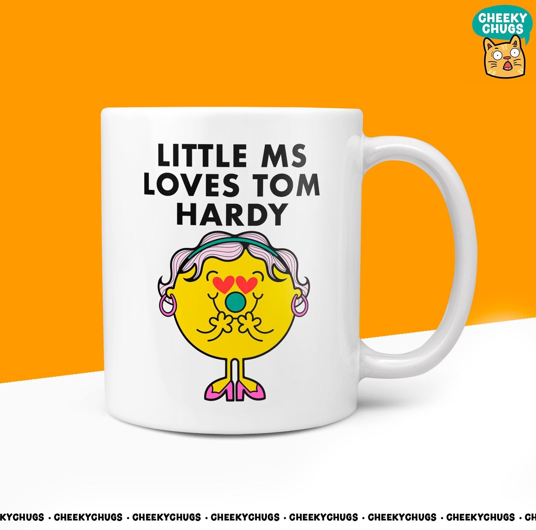 Novelty Little Ms LOVES TOM HARDY Mug Funny Miss Women Her Gift Present Gifts Work Girls Office Birthday Christmas 10oz Coffee Tea Cup - CheekyChugs