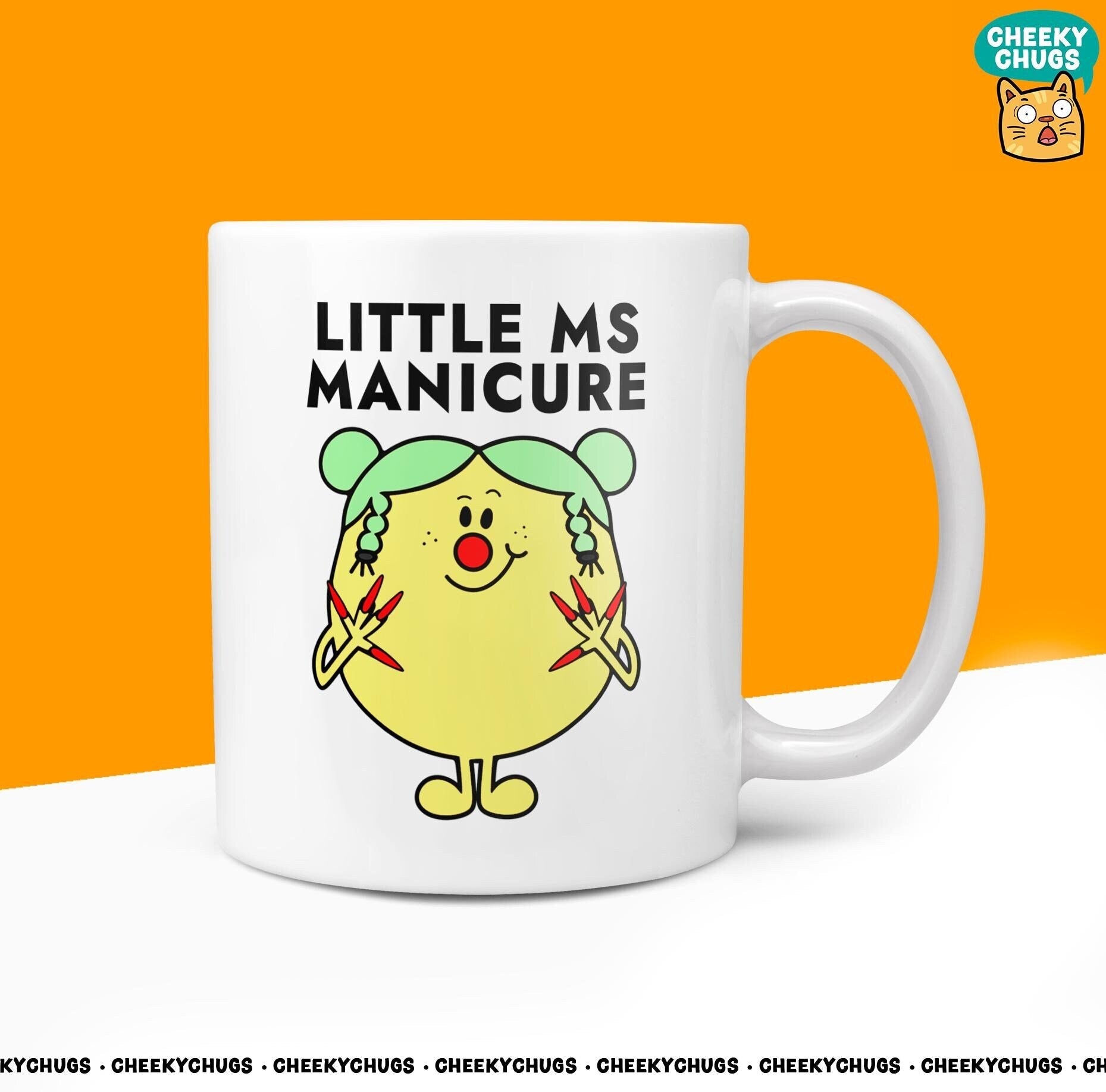 Novelty Little MS MANICURE 10oz Coffee Mug - Gift For Her Miss Nail Tech Parody Female Secret Santa Gifts Birthday Christmas Present - CheekyChugs