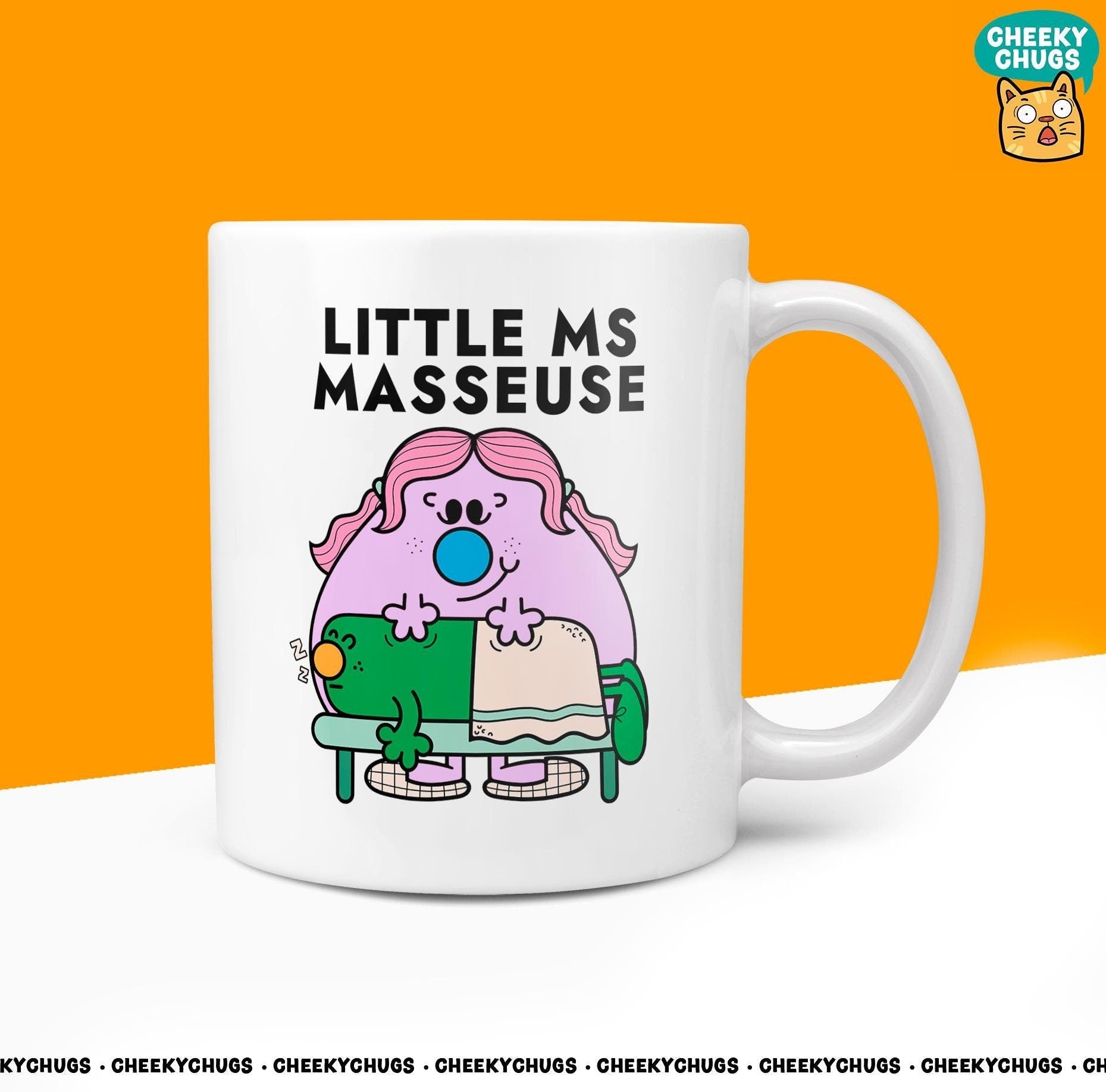 Novelty Little MS MASSEUSE Mug Funny Women's Miss Her Gift Secret Santa Present Ceramic Novelty Parody Birthday Christmas Tea Cup - CheekyChugs