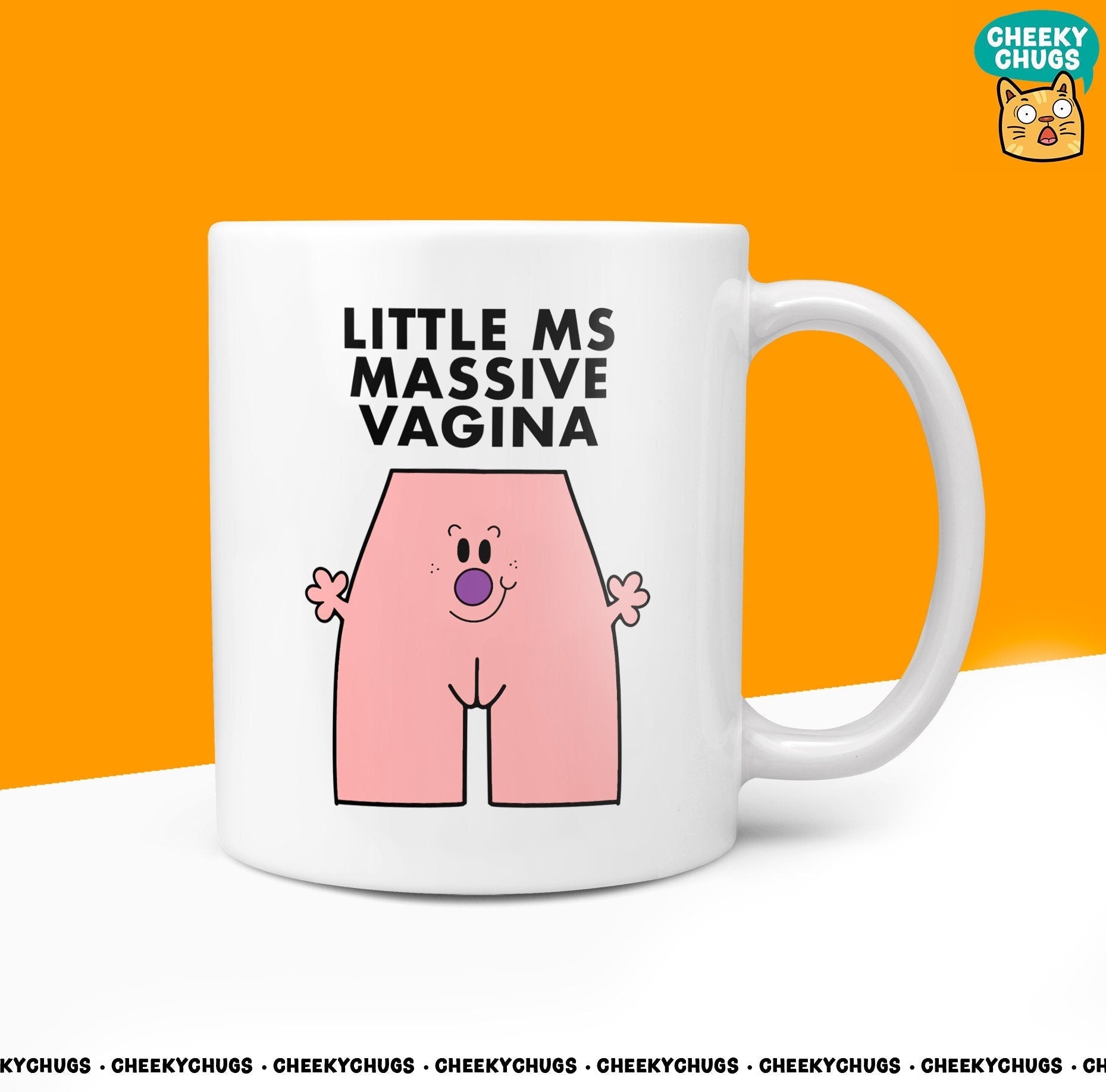 Novelty Little MS MASSIVE VAGINA 10oz Coffee Mug - Funny Miss Female Cup For Christmas Birthday Gift Present Friend Secret Santa Coffee Mugs - CheekyChugs