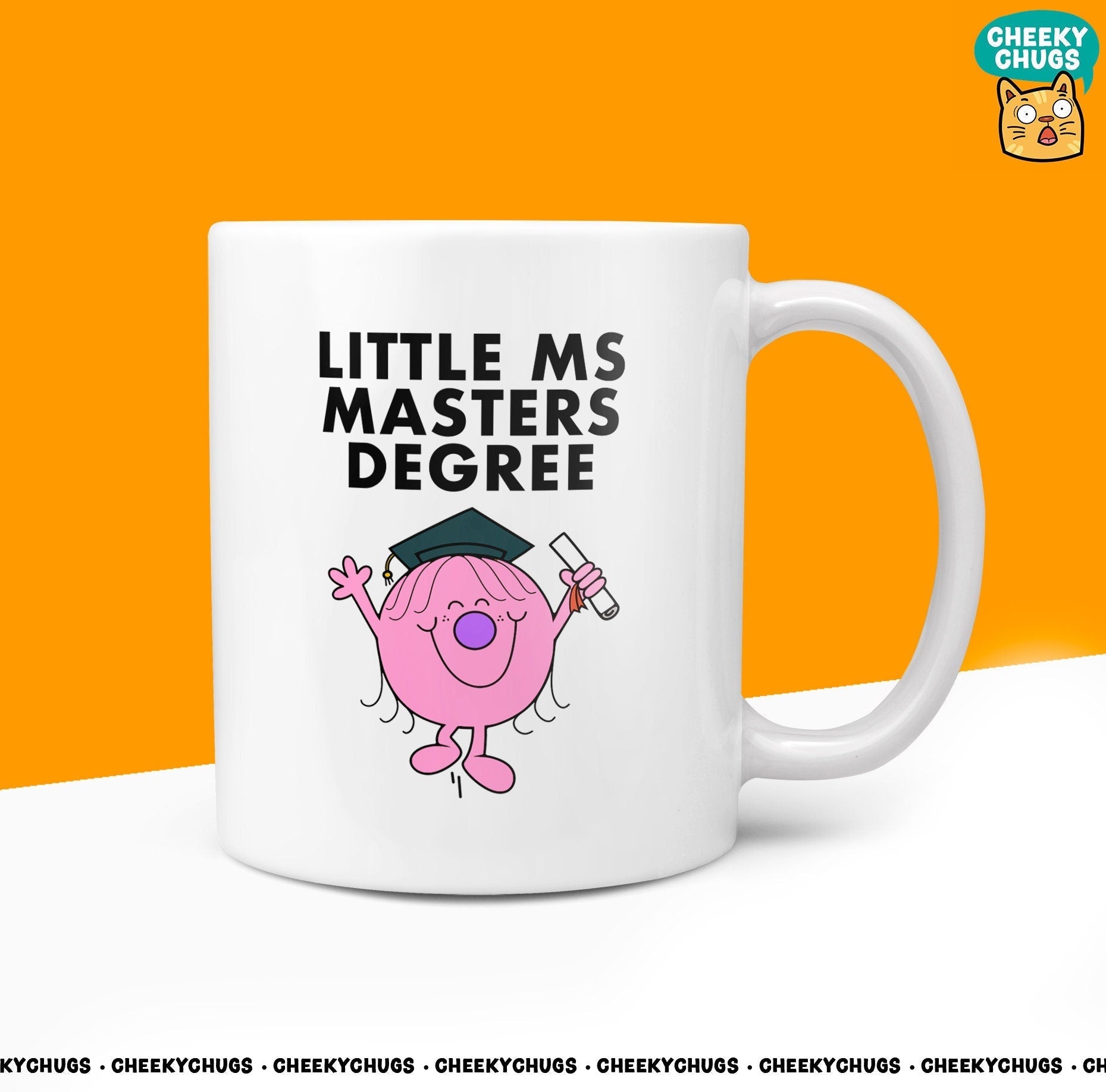 Novelty Little MS MASTERS DEGREE 10oz Coffee Mug - Funny Miss Female Cup For Christmas Birthday Gift Present Friend University Coffee Mugs - CheekyChugs