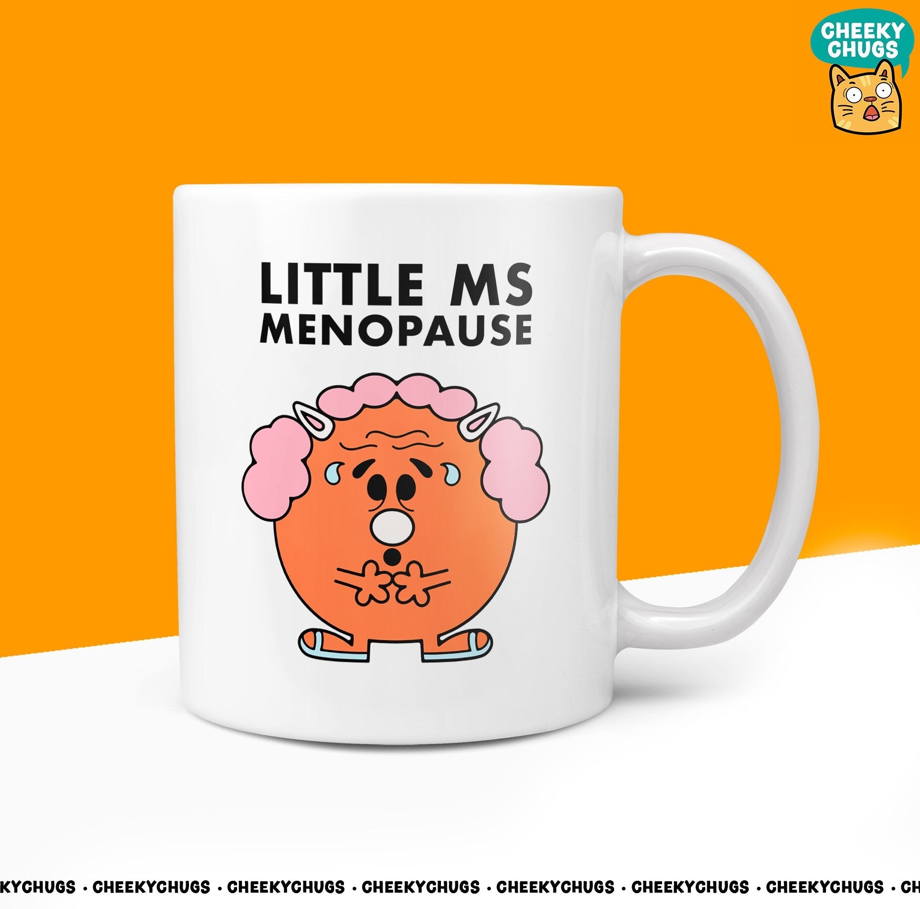 Novelty Little MS MENOPAUSE 10oz Coffee Mug - Funny Gift Ideas For Her Miss Women Ageing Sweat Inspired Office Birthday Christmas Gifts - CheekyChugs