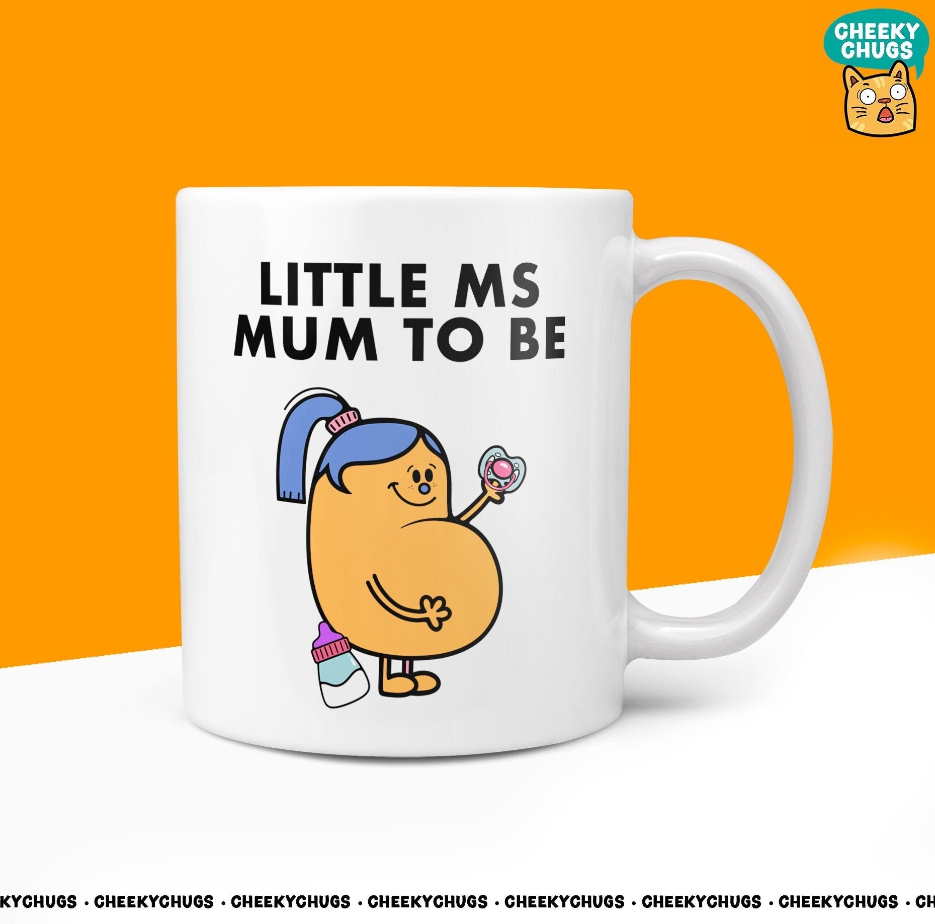 Novelty Little Ms MUM TO BE 10oz Coffee Mug - Funny Miss Female Cup For Christmas Birthday Gift Present Friend Pregnancy Coffee Mugs - CheekyChugs