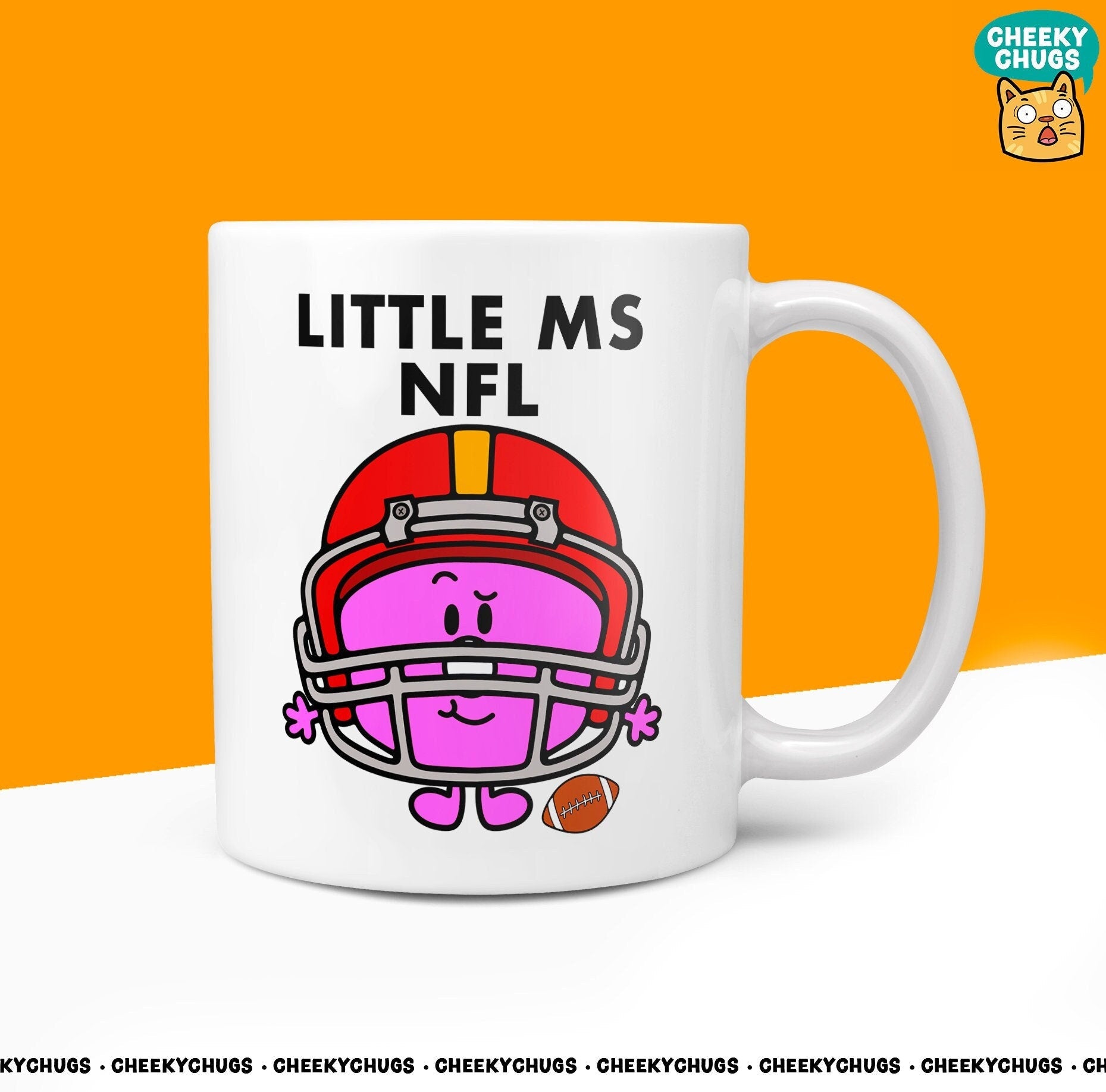 Novelty Little Ms NFL Mug Funny Her Gift Secret Santa Present Unique Ceramic Novelty Office Birthday Christmas 10oz Coffee Tea Cup - CheekyChugs