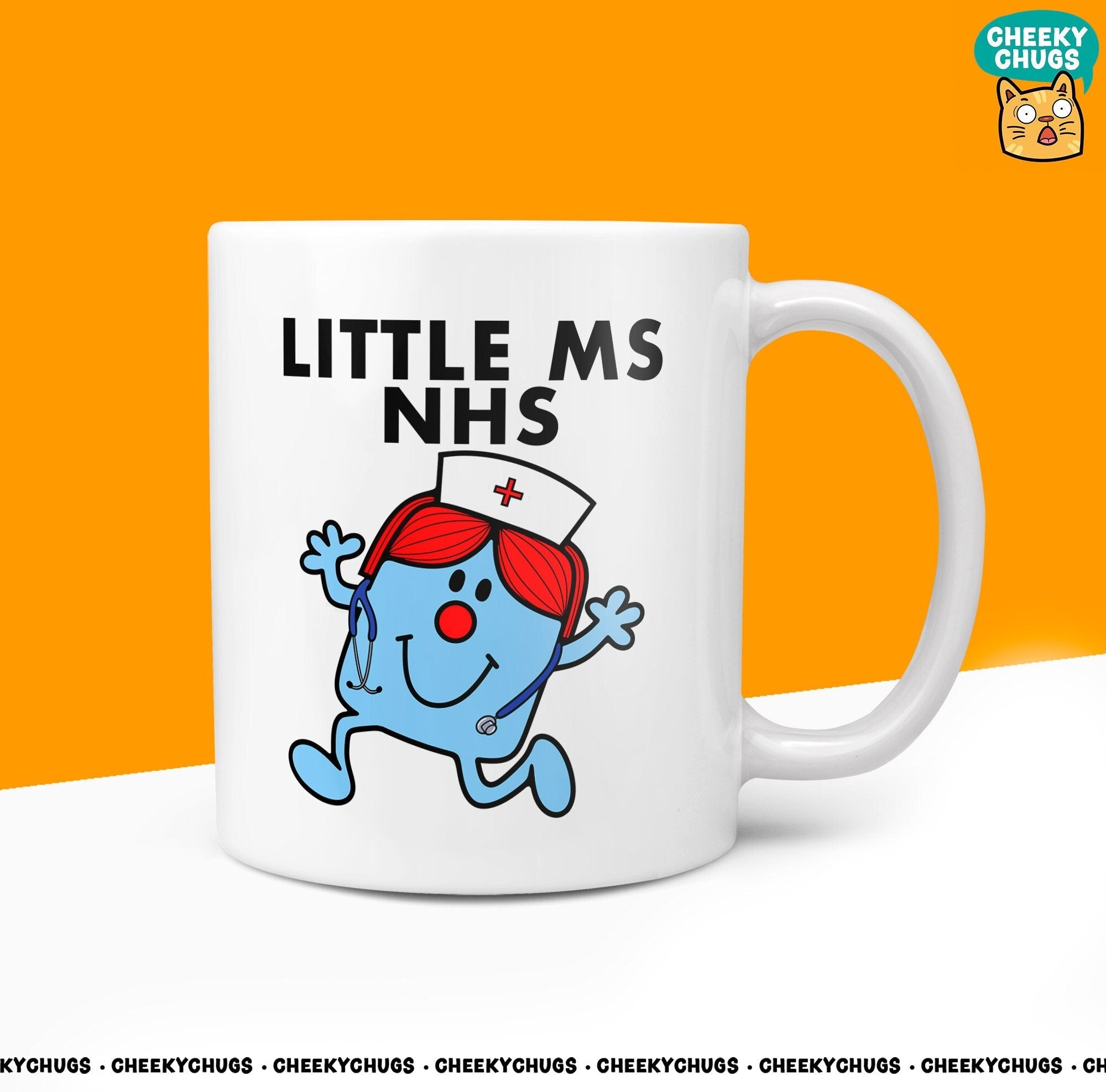 Novelty Little Ms NHS 10oz Coffee Mug - Gift for NHS Key Worker Thank You Nurse Birthday Christmas Miss Coffee Tea Cup - CheekyChugs