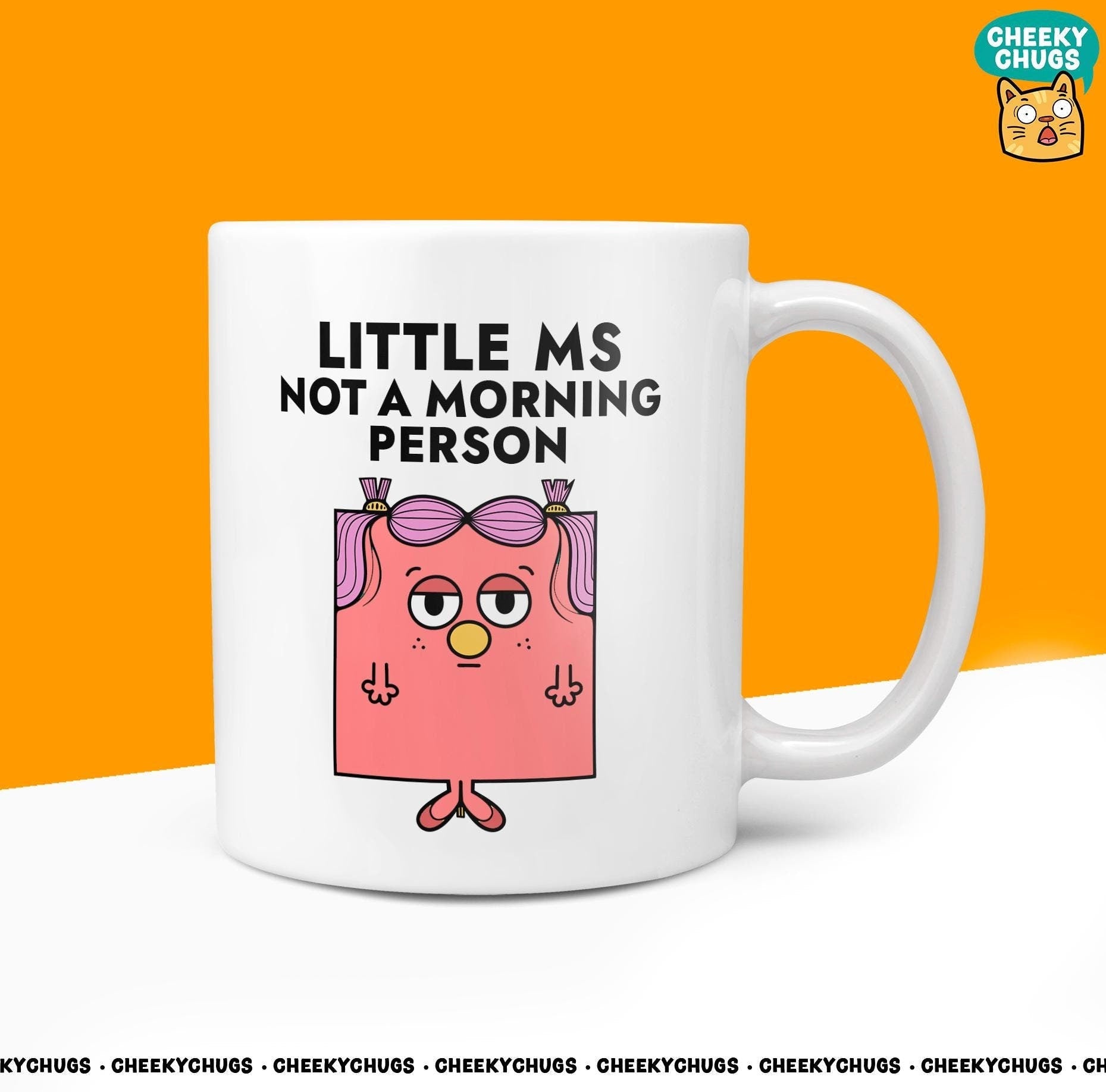 Novelty Little Ms NOT a MORNING PERSON Mug Funny Women's Miss Her Gift Secret Santa Present Ceramic Novelty Parody Birthday Christmas Cup - CheekyChugs