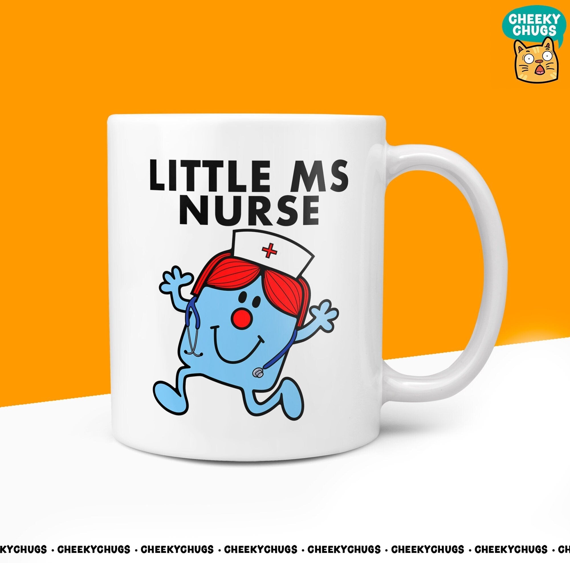 Novelty Little Ms NURSE Stink 10oz Coffee Mug - Gift For NHS Nurse Medical Hospital Night Shift Birthday Christmas Coffee Miss Cup - CheekyChugs