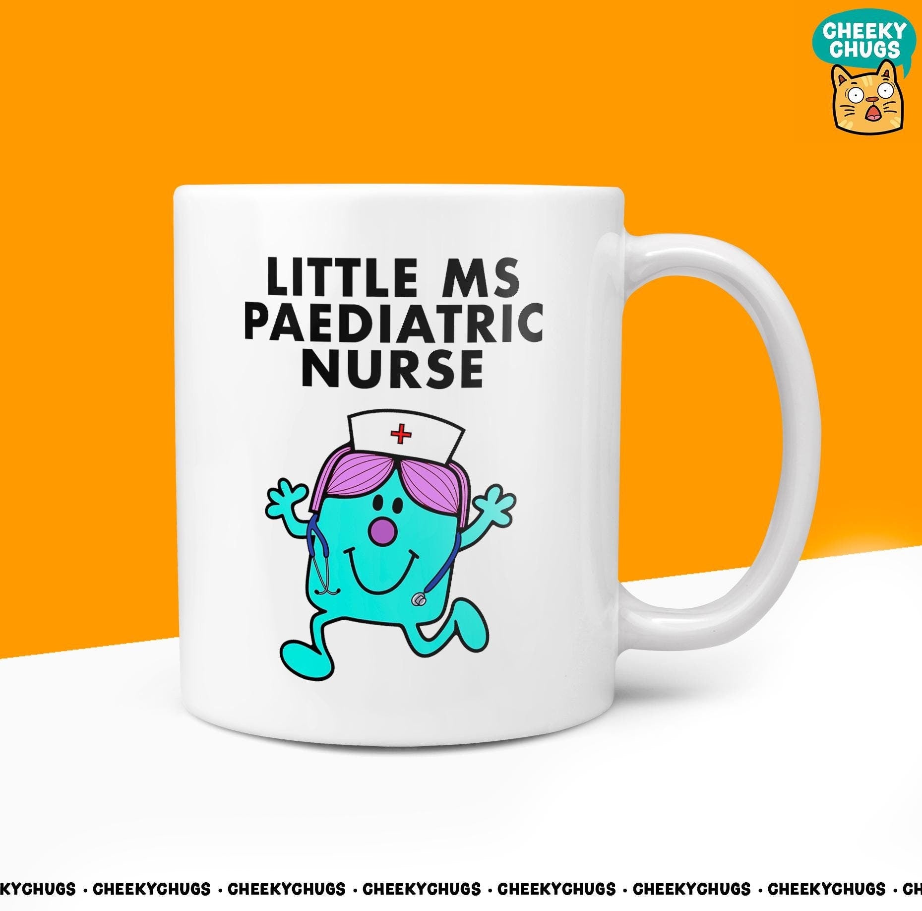 Novelty Little MS PAEDIATRIC NURSE 10oz Coffee Mug - Funny Gift Ideas For Her Miss Women Nhs Hospital Children Birthday Christmas Gifts - CheekyChugs