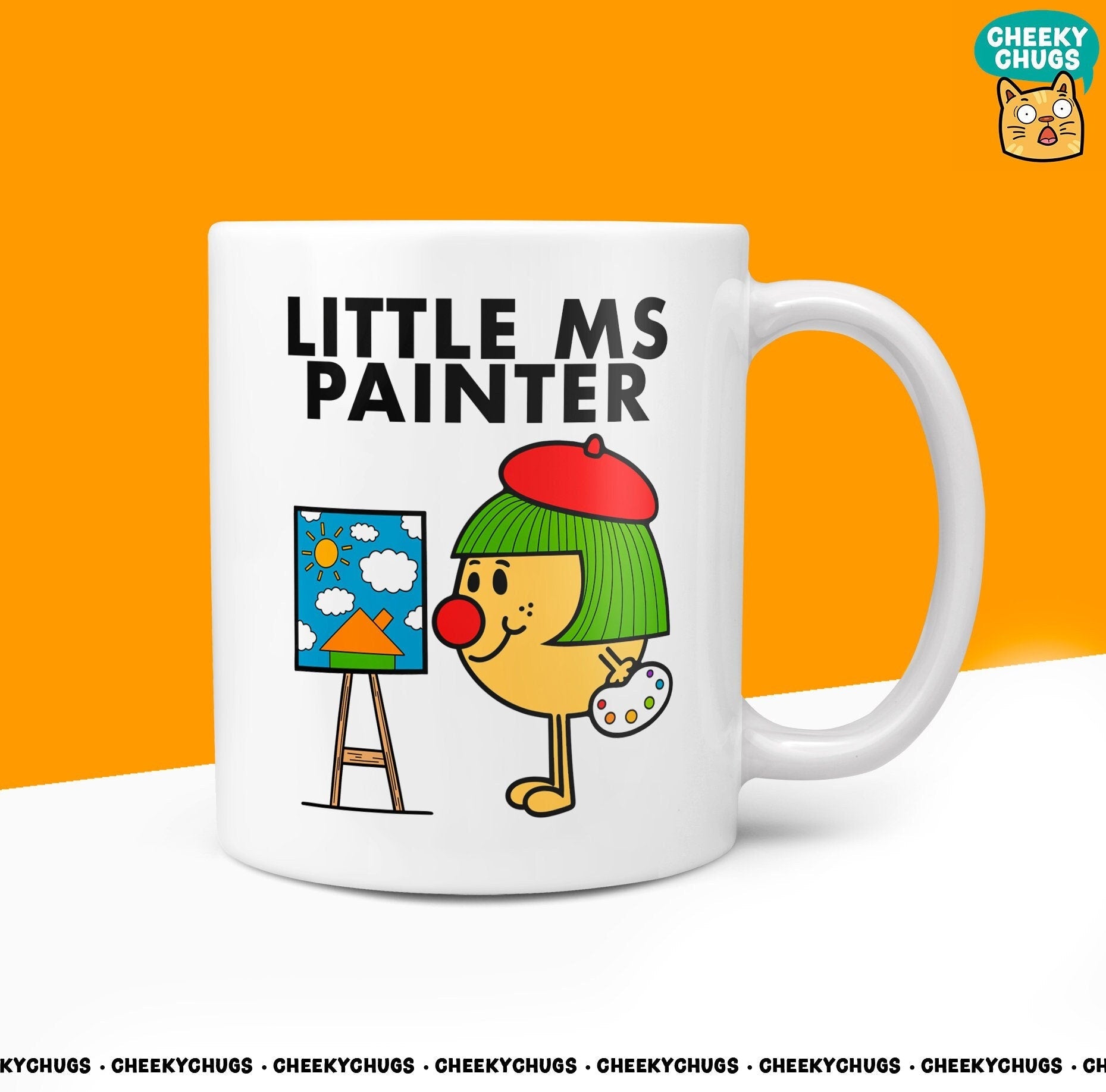 Novelty Little Ms PAINTER Mug Funny Men Miss Her Gift Secret Santa Present Unique Ceramic Novelty Office Birthday Christmas 10oz Coffee Cup - CheekyChugs