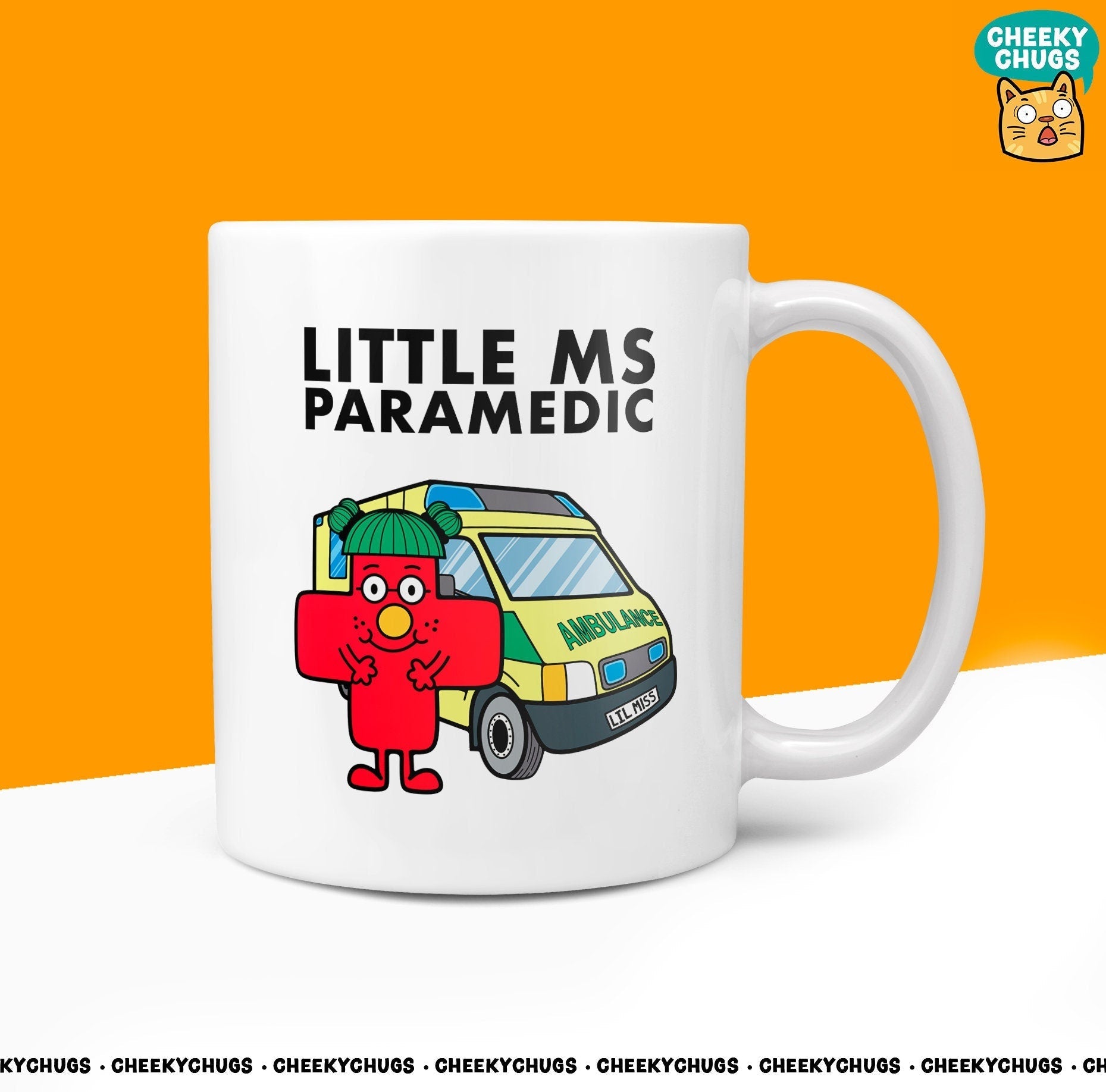 Novelty Little Ms PARAMEDIC 10oz Coffee Mug - Funny Miss Femaile Cup For Paramedic NHS Key Working Man Christmas Birthday Friend Coffee Mug - CheekyChugs