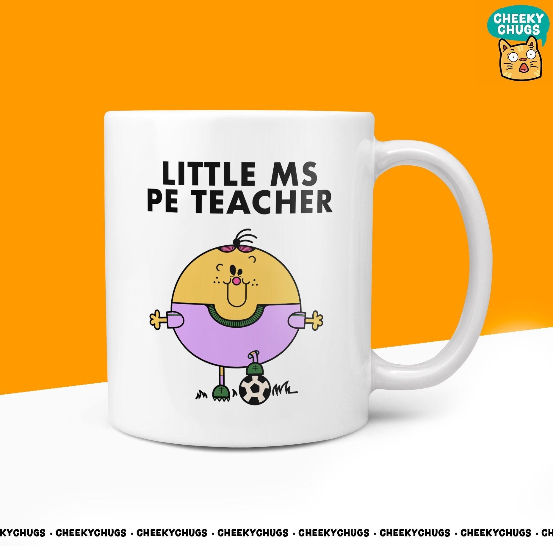 Novelty Little MS PE TEACHER 10oz Coffee Mug - Funny Miss Female Cup For Christmas Birthday Gift Present Friend Jobs School Coffee Mugs - CheekyChugs