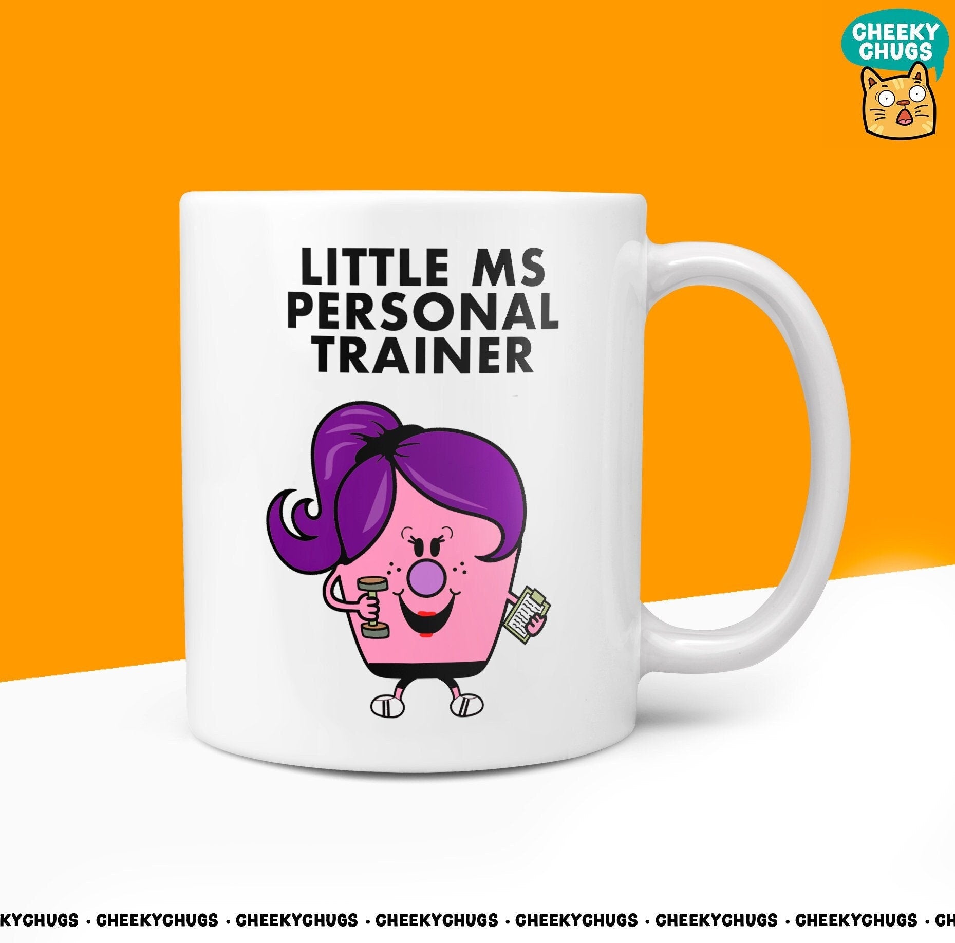 Novelty Little MS PERSONAL TRAINER Mug Funny Miss Womens Her Gift Secret Santa Present Unique Ceramic Novelty Office Birthday Christmas 10oz - CheekyChugs
