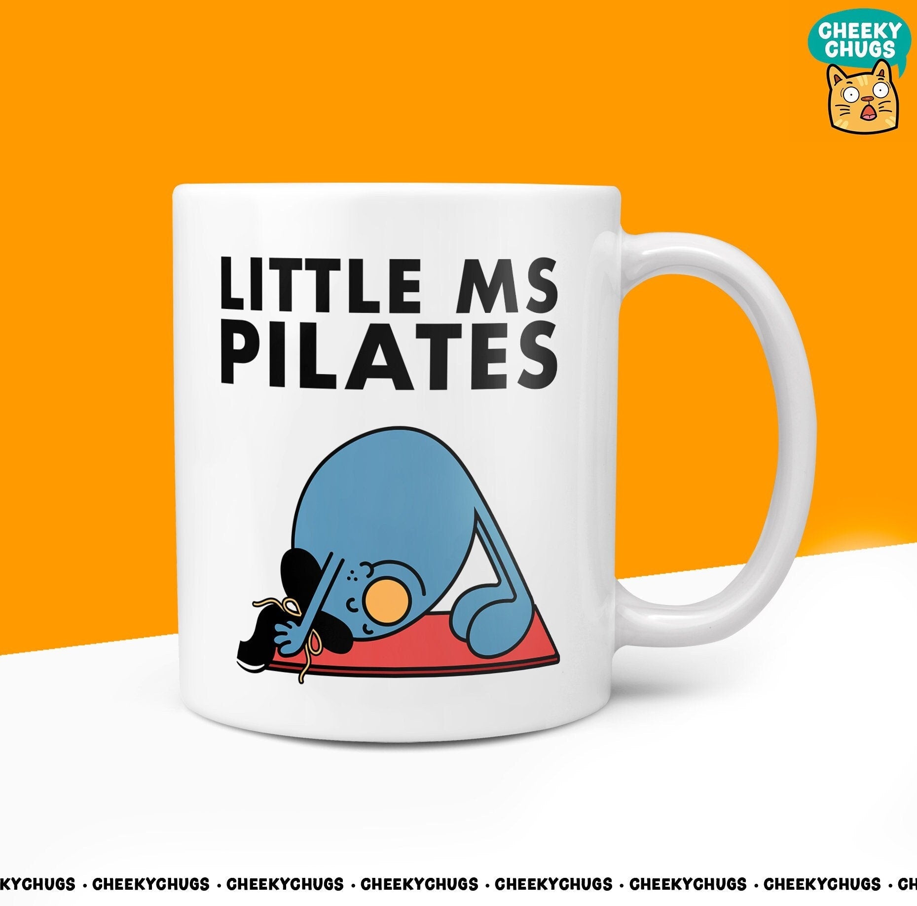 Novelty Little Ms PILATES Mug Funny Miss Women Gift Secret Santa Present Ceramic Novelty Office Birthday Christmas 10oz Coffee Tea Cup - CheekyChugs