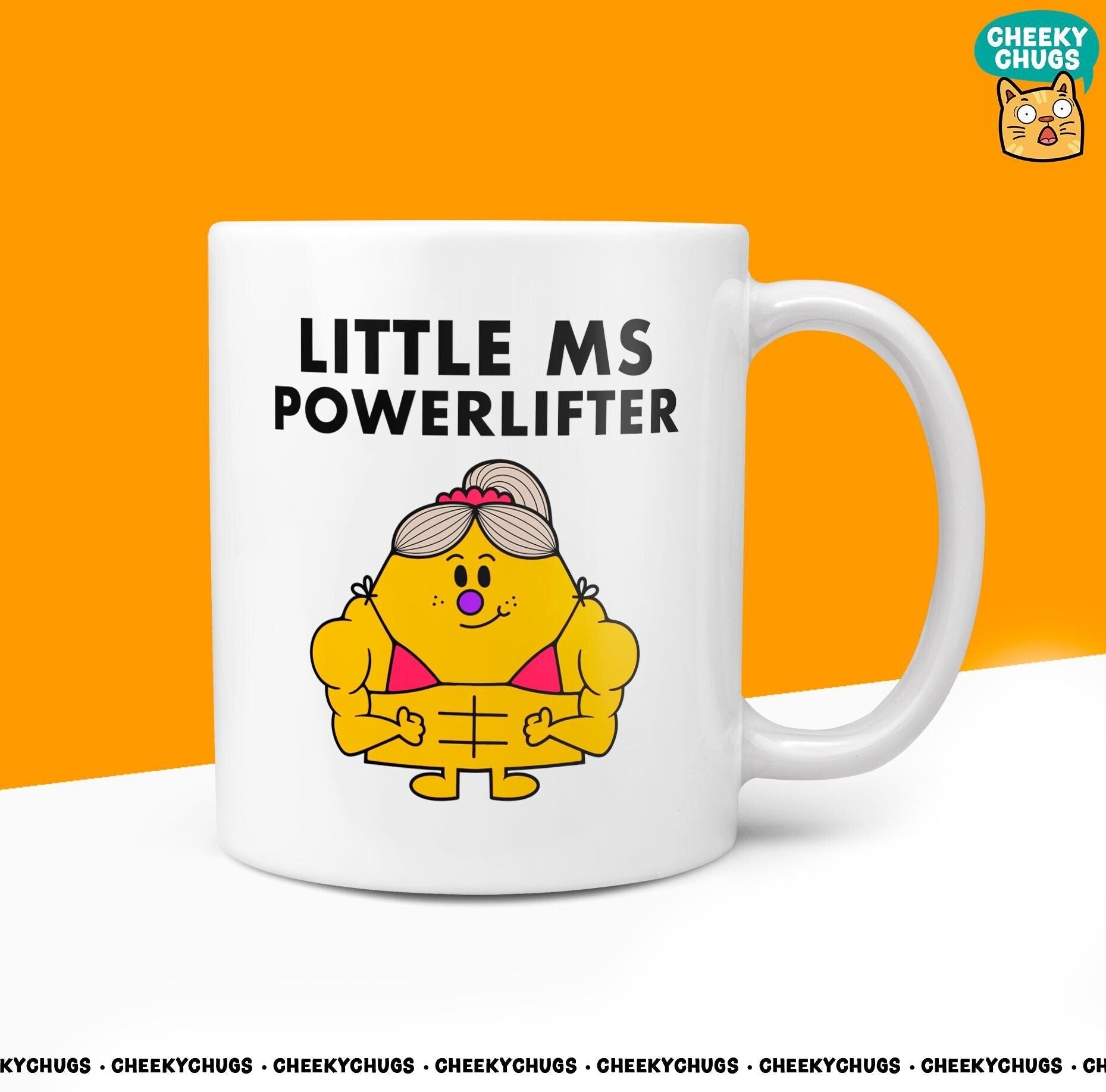 Novelty Little MS POWERLIFTER 10oz Coffee Mug - Funny Miss Female Cup For Christmas Birthday Gift Present Friend Coffee Mugs - CheekyChugs
