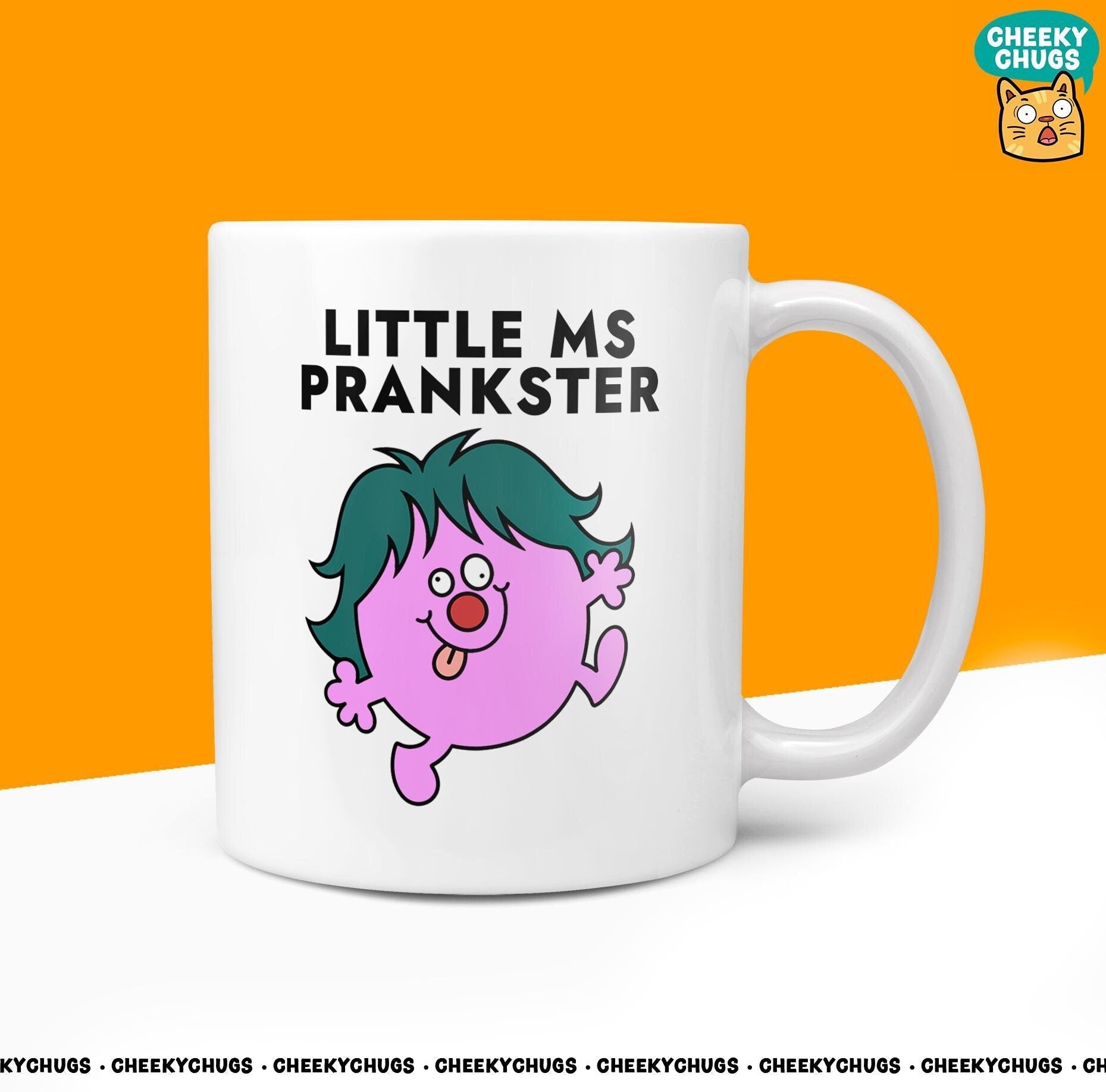 Novelty Little MS PRANKSTER Mug Funny Women's Miss Ladies Gift Secret Santa Present Unique Rude Ceramic Office Work Birthday Christmas 10oz - CheekyChugs