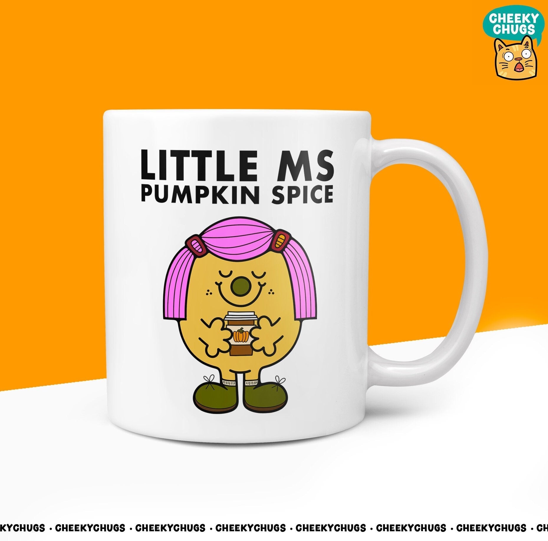 Novelty Little Ms PUMPKIN SPICE Mug Funny Womens Miss Ladies Gift Secret Santa Present Unique Female Ceramic Novelty Birthday Christmas - CheekyChugs