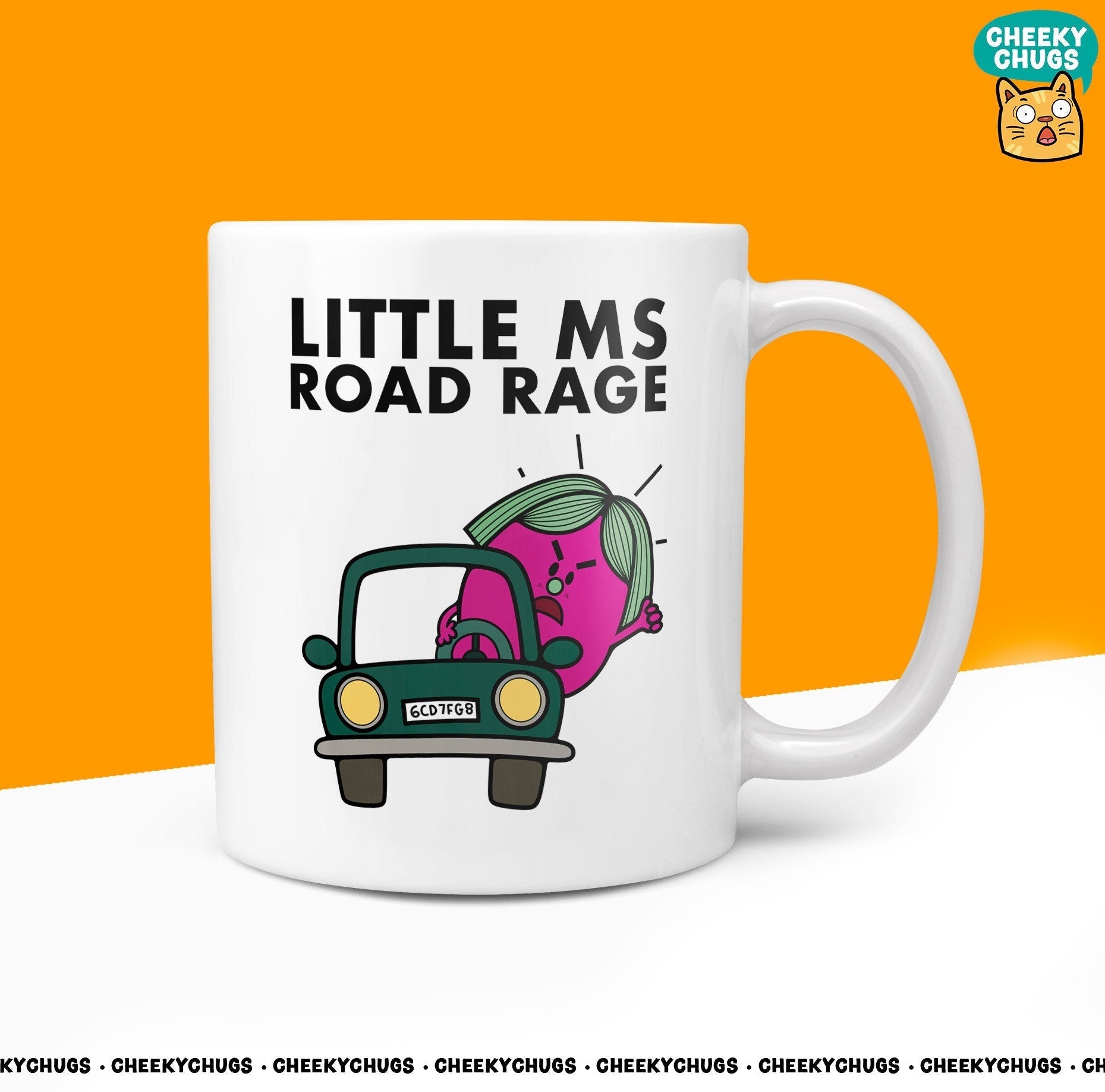 Novelty Little Ms ROAD RAGE 10oz Coffee Mug - Gift For Passing Test Family Bad Driver Gifts Birthday Christmas Coffee Miss Cup - CheekyChugs