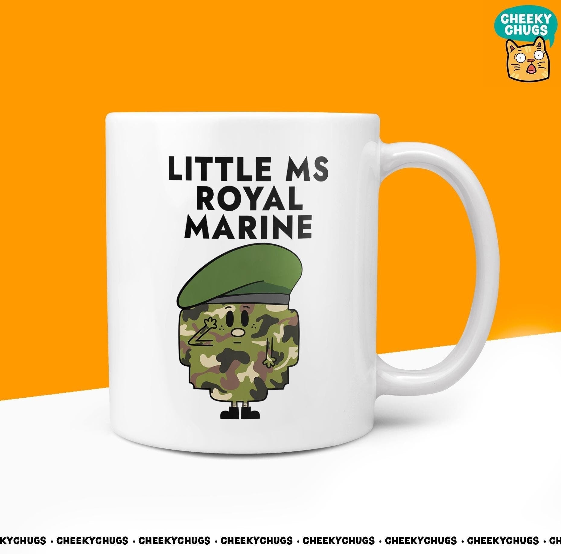Novelty Little MS ROYAL MARINE 10oz Coffee Mug - Funny Women's Miss Her Cup For Secret Santa Christmas Raf Marines Forces Friend Coffee Mug - CheekyChugs