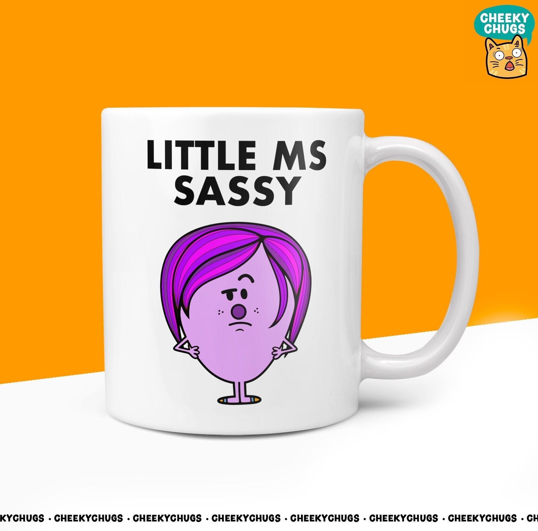 Novelty Little MS SASSY Mug Funny Women's Miss Ladies Gift Secret Santa Present Unique Rude Ceramic Novelty Birthday Christmas 10oz - CheekyChugs