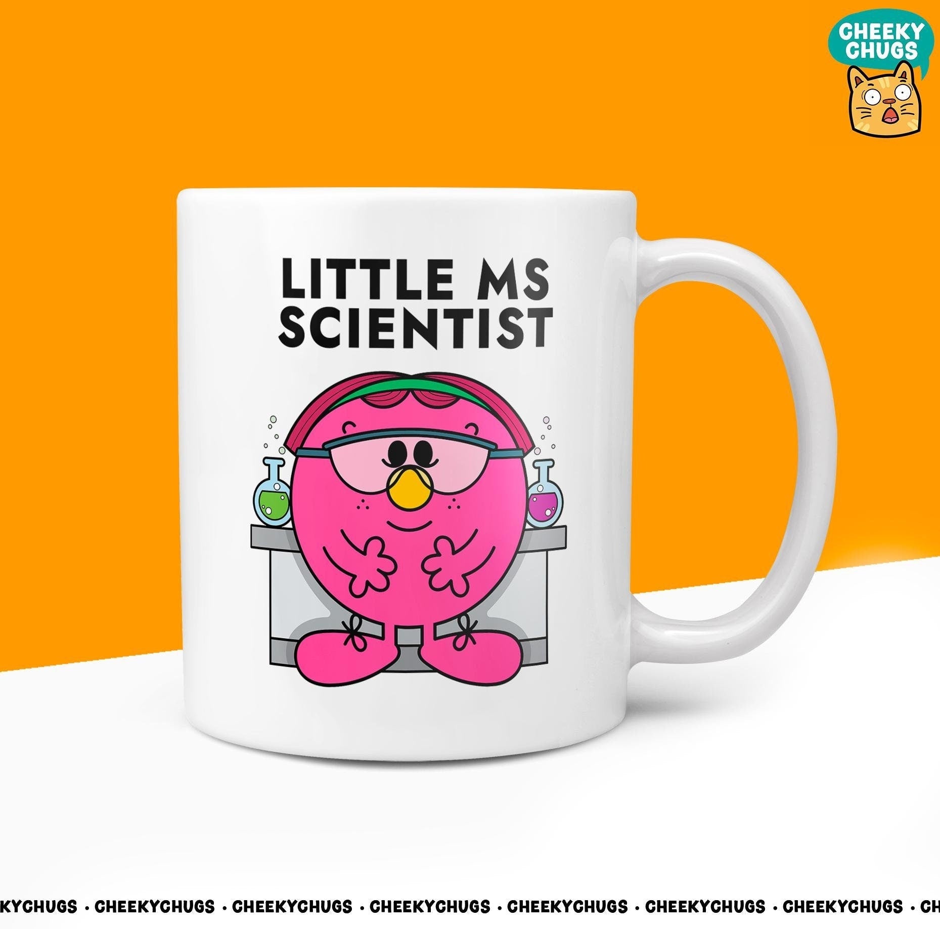 Novelty Little MS SCIENTIST Mug Funny Women's Miss Her Gift Secret Santa Present Unique Ceramic Office Birthday Christmas Coffee Tea Cup - CheekyChugs
