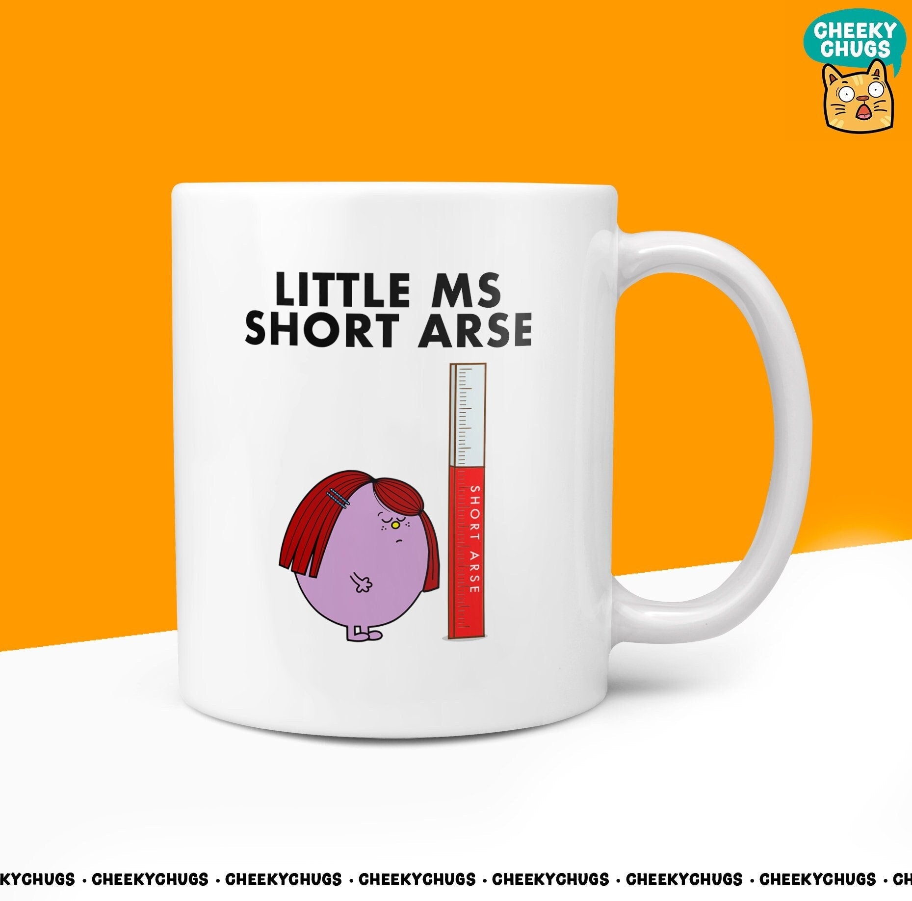 Novelty Little MS SHORT ARSE 10oz Coffee Mug - Funny Miss Female Cup For Christmas Birthday Gift Present Friend Small Tiny Coffee Mugs - CheekyChugs