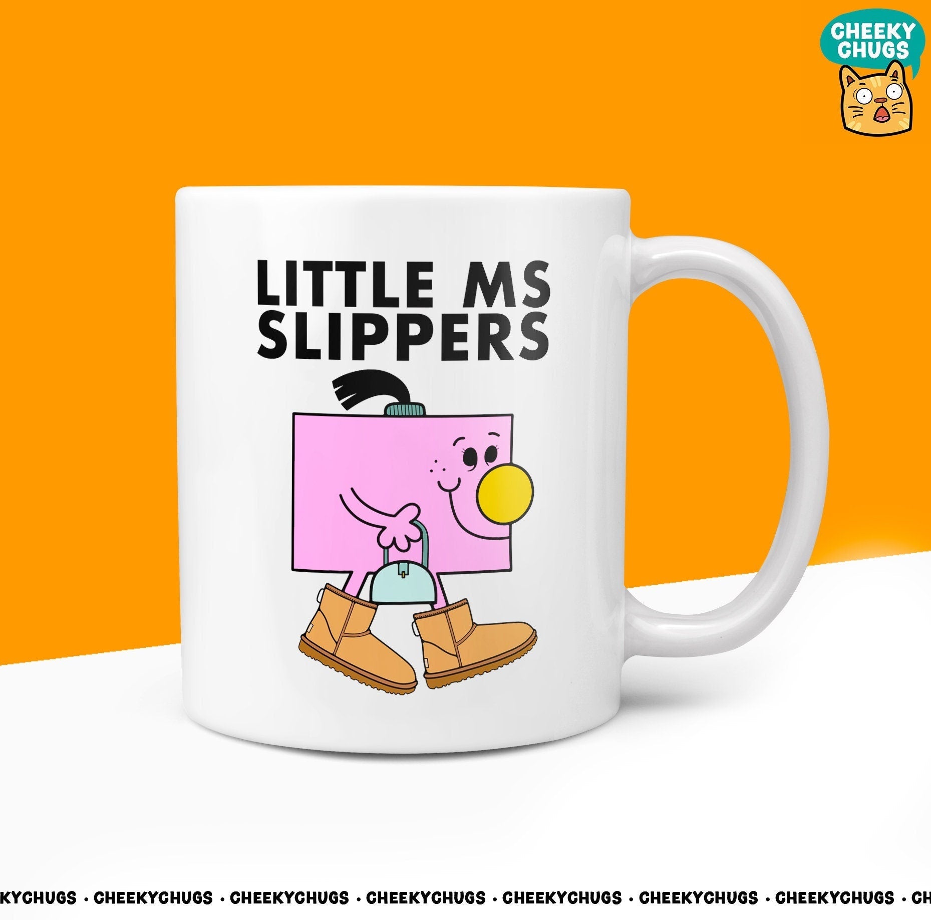 Novelty Little Ms SLIPPERS Mug Funny Womens Miss Ladies Gift Secret Santa Present Unique Rude Ceramic Office Birthday Christmas 10oz - CheekyChugs