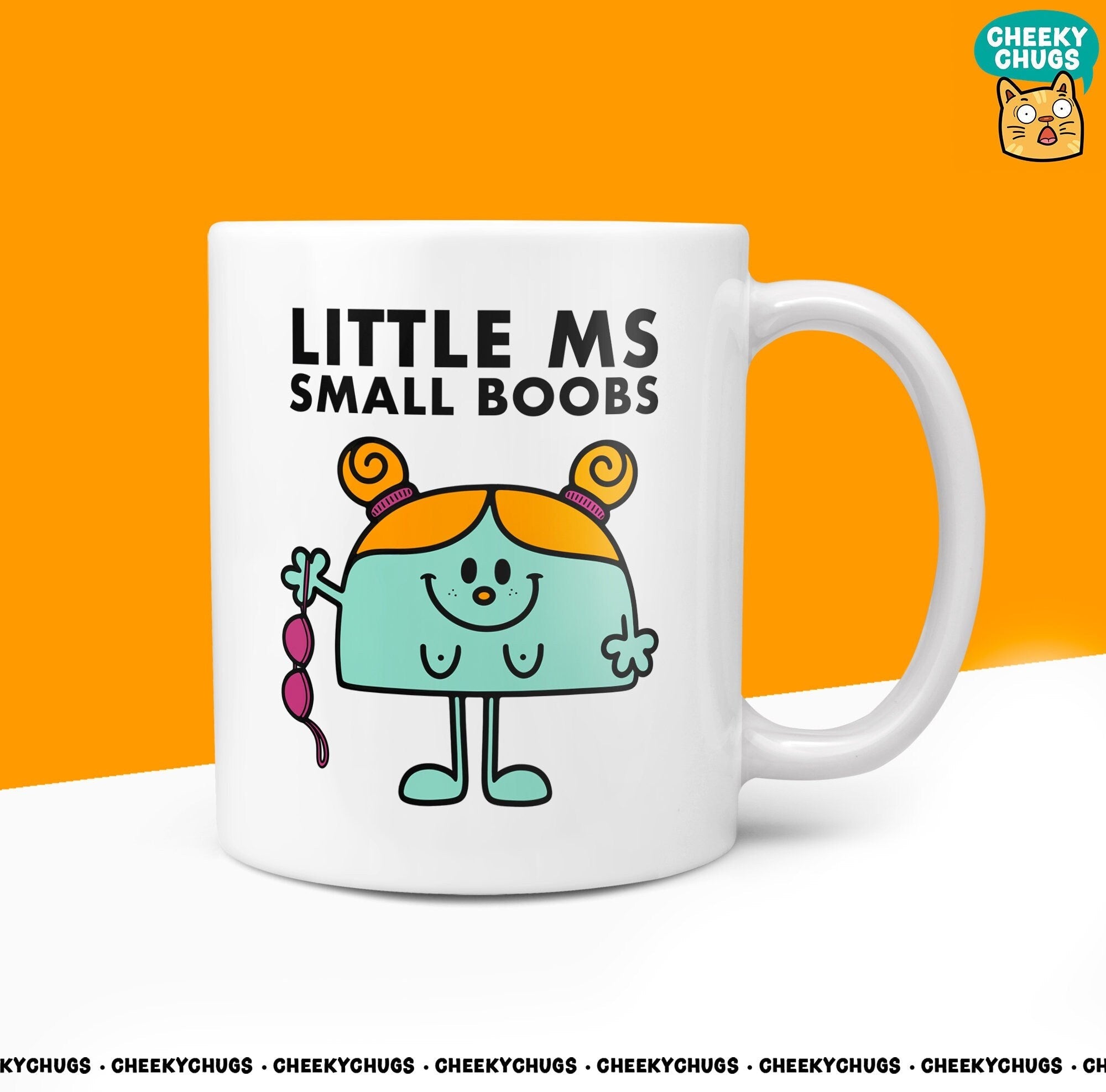 Novelty Little Ms Small Boobs: 10oz Coffee Mug - Perfectly Designed for Women with Small Bust, Fun and Stylish Novelty Gift for Her Friend - CheekyChugs