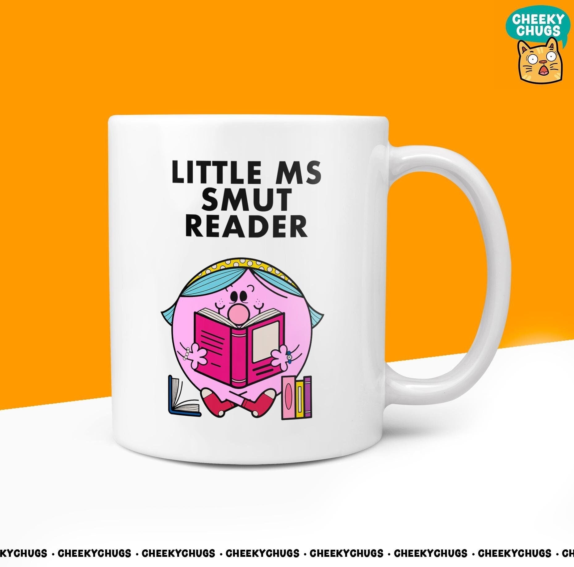 Novelty Little MS SMUT READER 10oz Coffee Mug - Funny Miss Female Cup For Christmas Birthday Gift Present Friend Reading Read Coffee Mugs - CheekyChugs