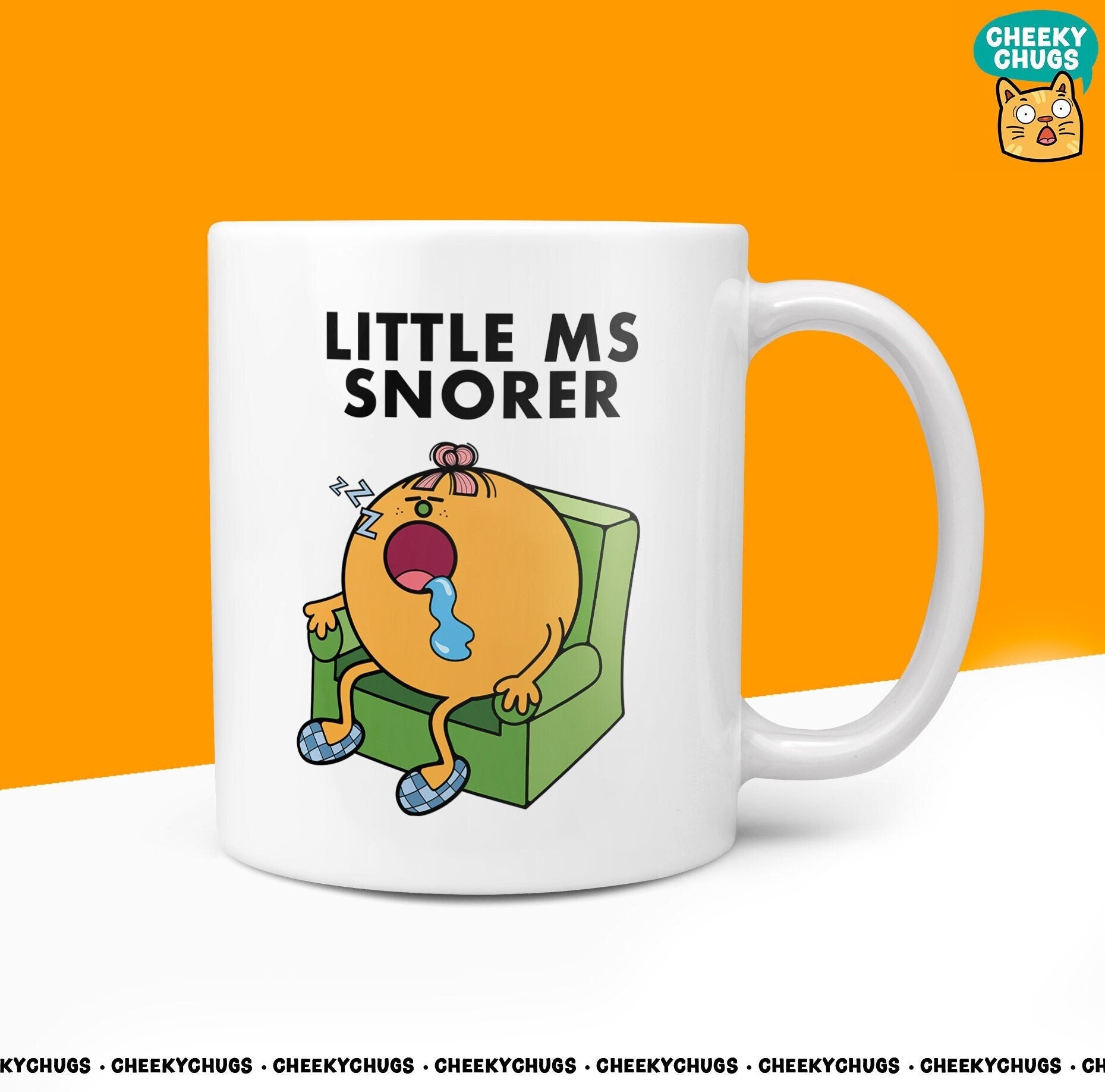 Novelty Little MS SNORER 10oz Coffee Mug - Funny Miss Female Cup For Christmas Birthday Gift Present Friend Snoring Sleep Coffee Mugs - CheekyChugs