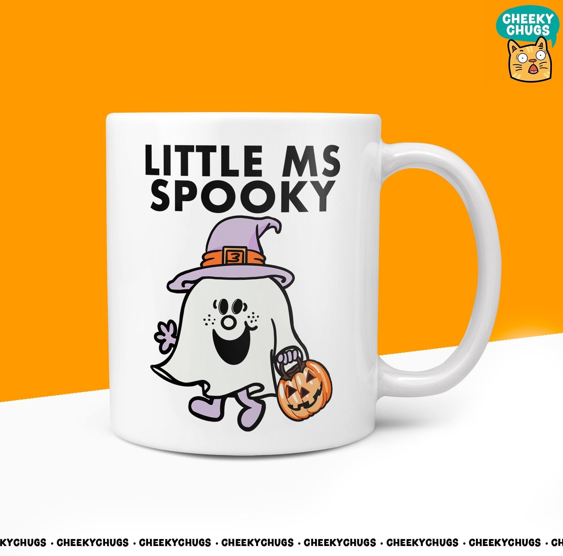 Novelty Little Ms SPOOKY Mug Funny Womens Miss Ladies Gift Secret Santa Present Unique Female Ceramic Novelty Birthday Christmas - CheekyChugs