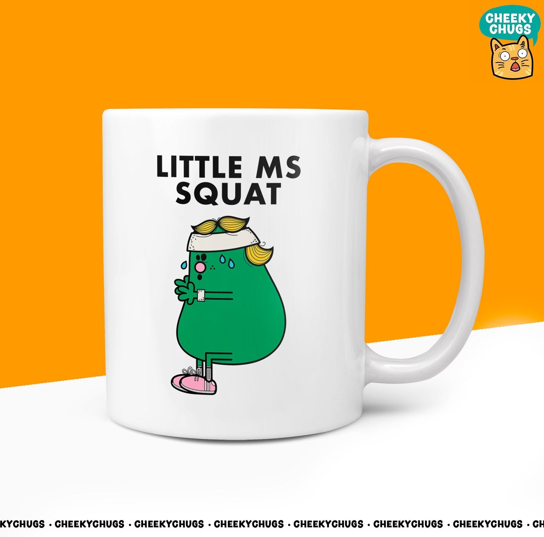 Novelty Little MS SQUAT 10oz Coffee Mug - Gift For Her Miss Female Funny Gym Fitness Weight Pain Goer Class Secret Santa Gifts Mugs - CheekyChugs